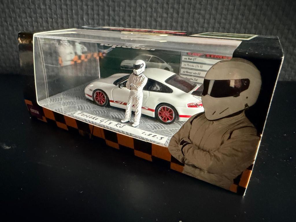 Minichamps TopGear Porsche 911 GT3 RS met Stig figuur, Hobby en Vrije tijd, Modelauto's | 1:43, Ophalen of Verzenden, Zo goed als nieuw