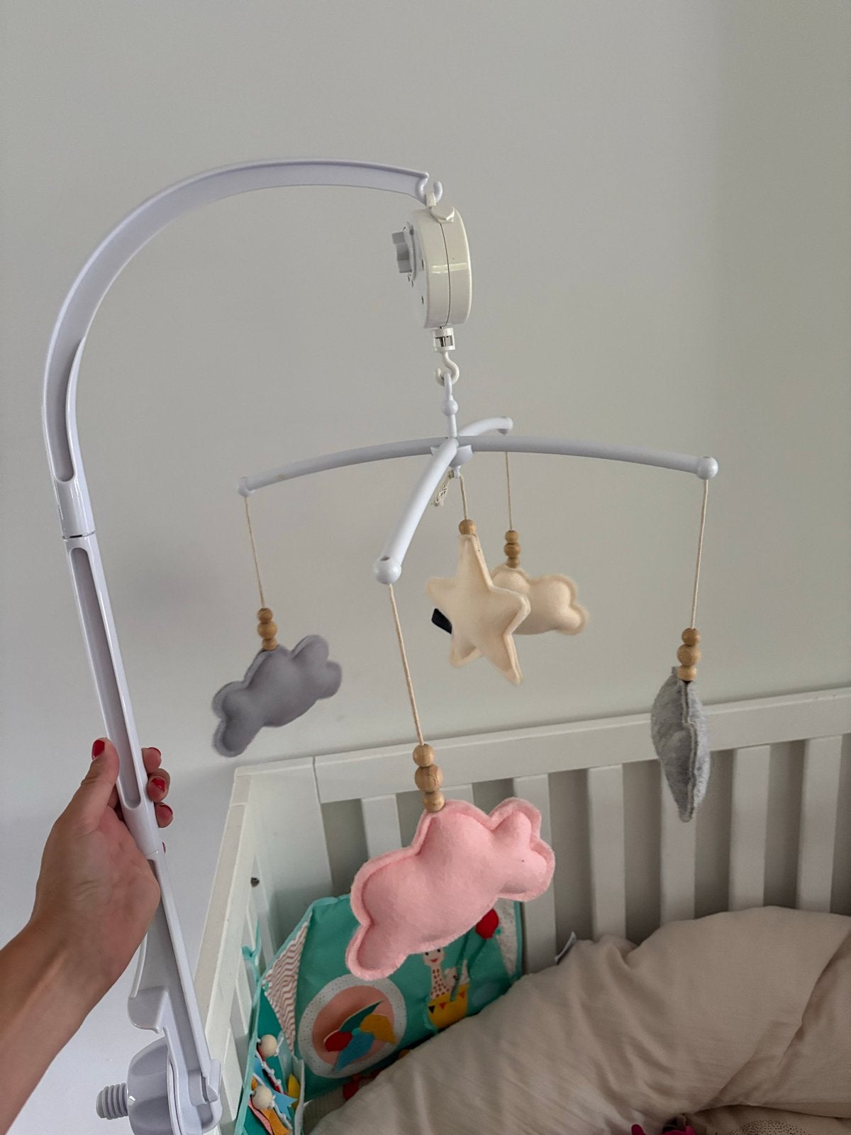 Dodi Mobiel voor babybedje - Sterren en wolken, Kinderen en Baby's, Ophalen of Verzenden, Gebruikt, Mobiel