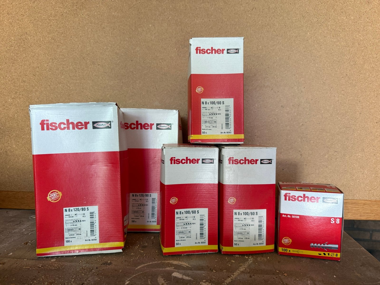Partij Fischer slagpluggen / nagelpluggen – 6 dozen – nieuw, Ophalen, Nieuw, 100 tot 250 mm, Pluggen
