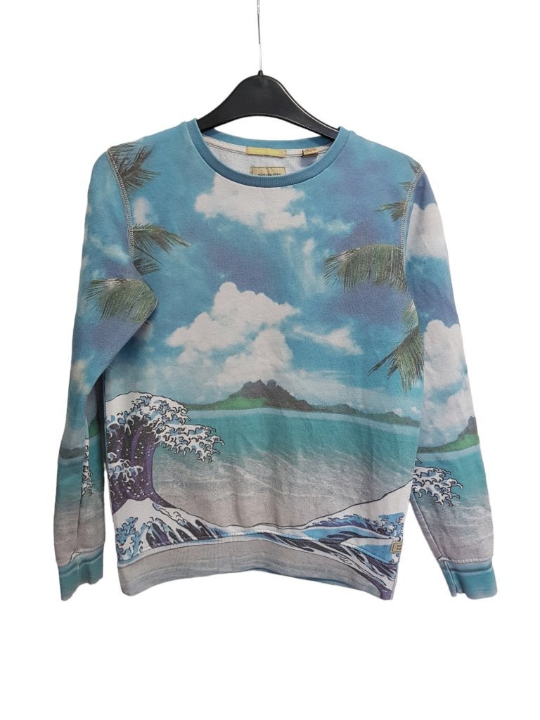 Prachtige SCOTCH & SODA sweater met wolken maat 12/152., Verzenden, Trui of Vest, Zo goed als nieuw, Scotch & Soda