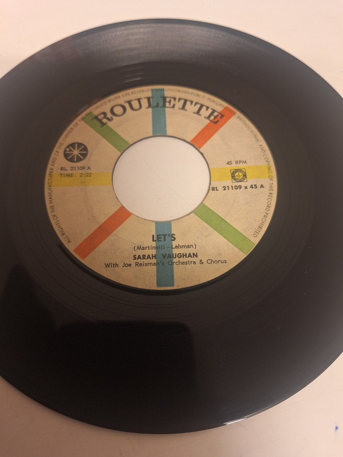 Sarah Vaughan - Let's, 1962., Verzenden, 7 inch, Pop
