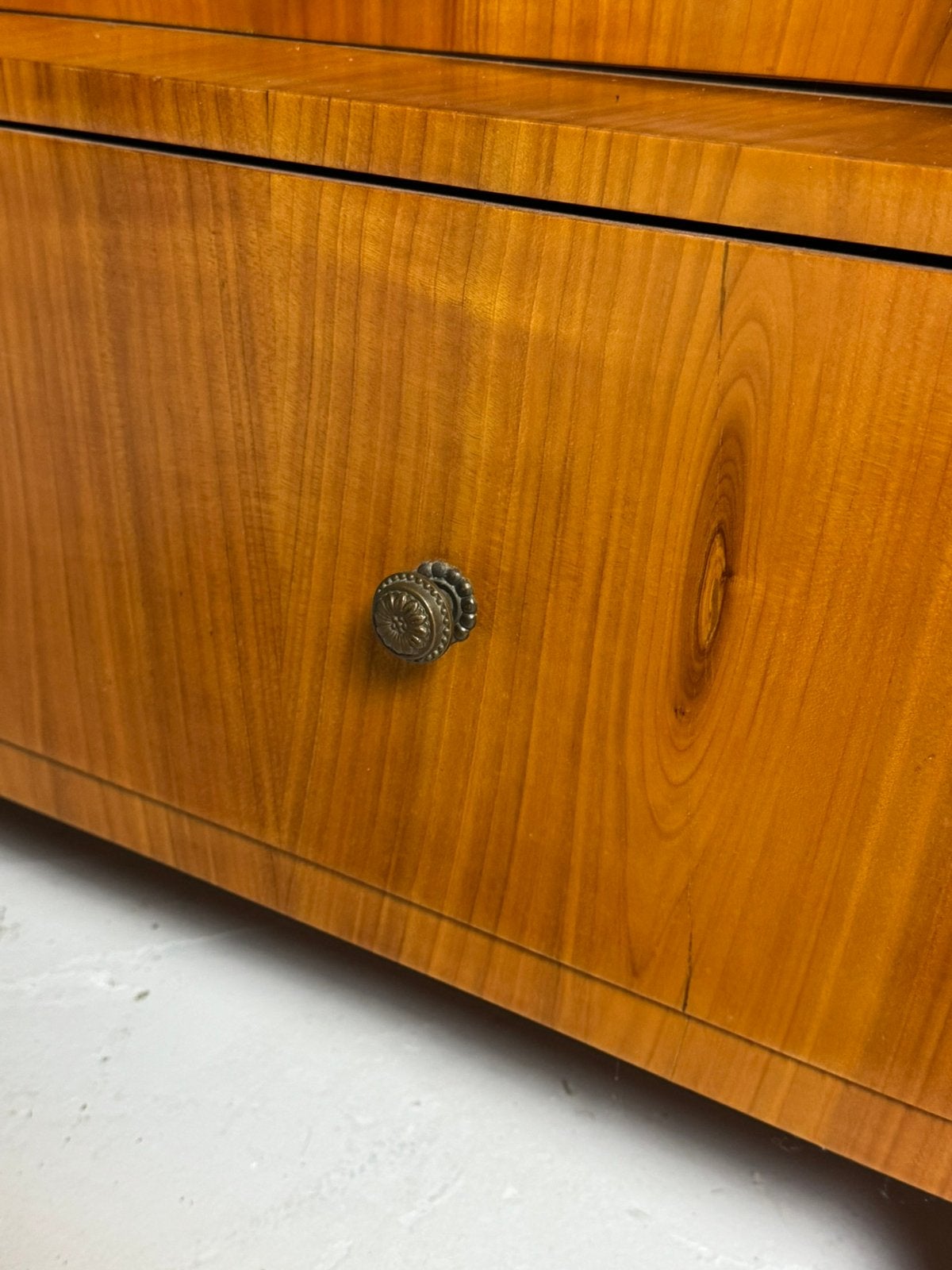 Duitse biedermeier vitrinekast 19e eeuw, Antiek en Kunst, Ophalen of Verzenden