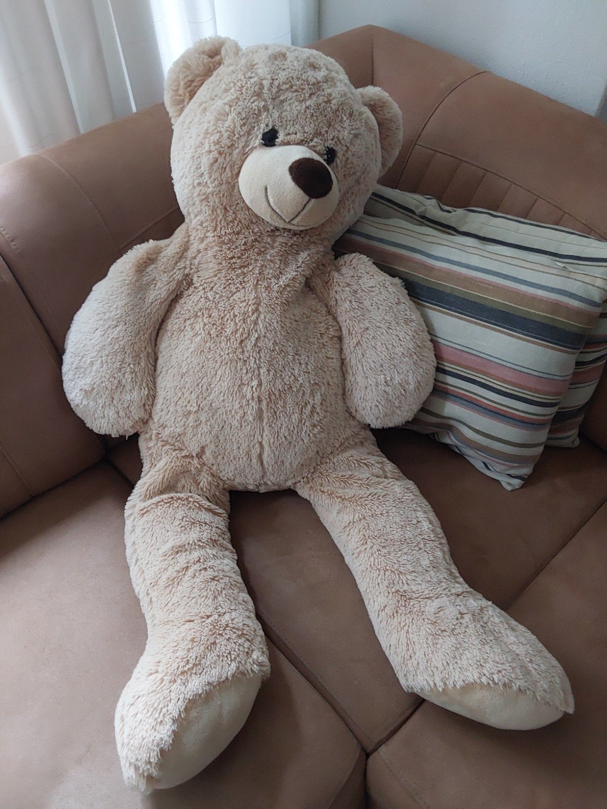 Grote knuffelbeer - 1 meter lang, Kinderen en Baby's, Speelgoed | Knuffels en Pluche, Gebruikt, Overige karakters, Beer, Ophalen of Verzenden