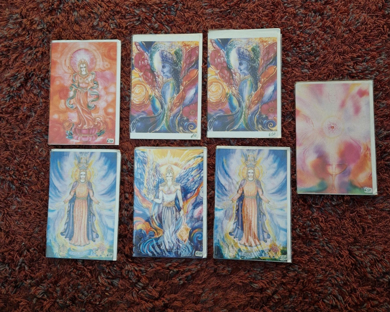 7 spirituele dubbele ansichtkaarten van Judit Hildebrandt, Ophalen of Verzenden, Nieuw, Tarot of Kaarten leggen, Overige typen