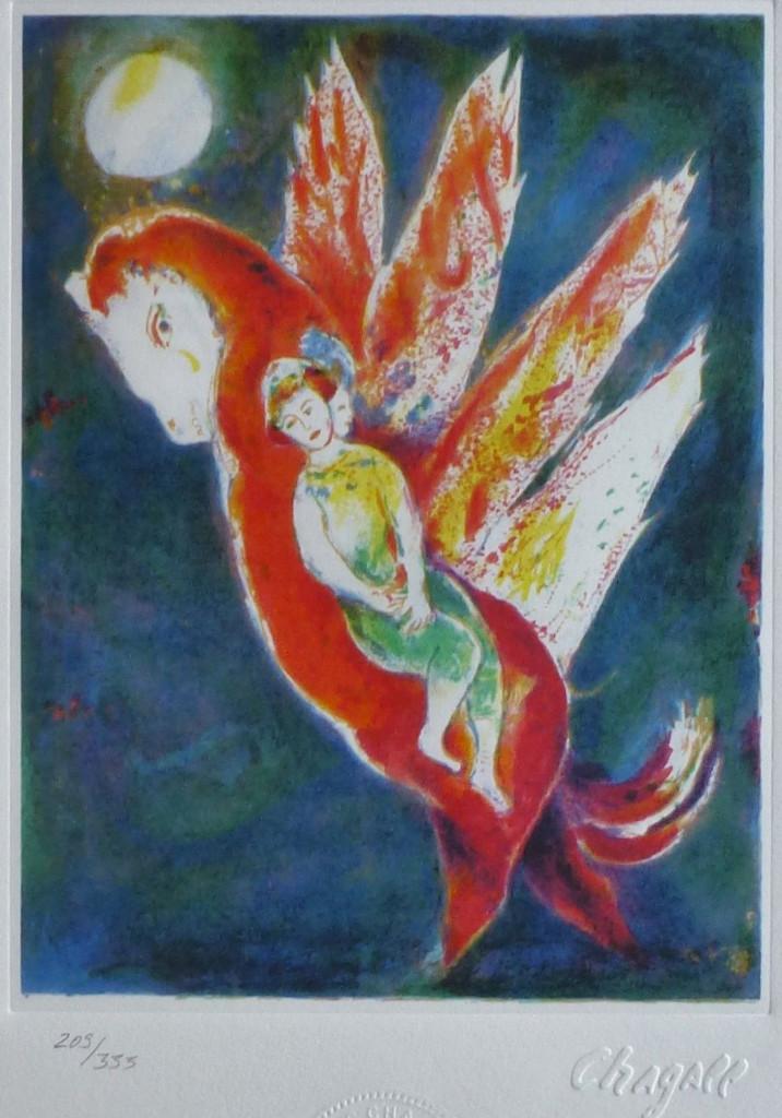 Marc Chagall Kleur Lithografie" Arabian Nights"Afb 7 Gen Gel, Ophalen of Verzenden