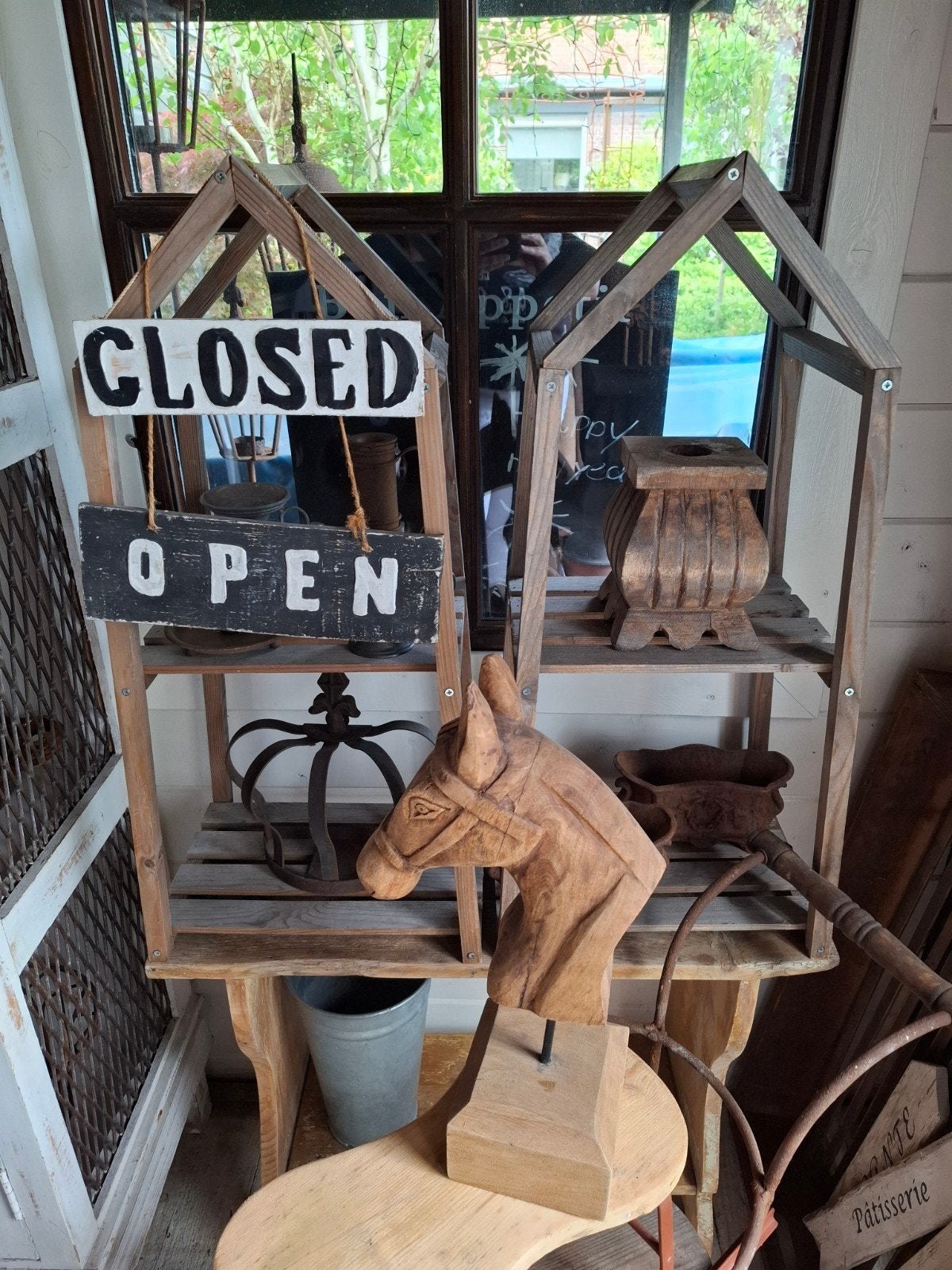 Set van twee decoratie huisjes., Ophalen