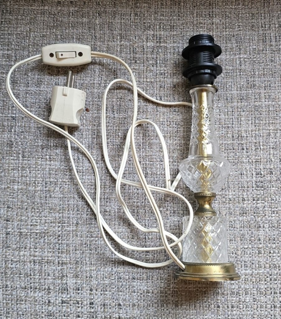 Kristallen tafellampvoet, Ophalen of Verzenden