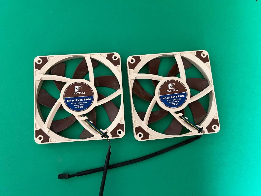 Noctua NF-A12x15 PWM Slim 120mm Fans - Set of 2, Ophalen of Verzenden, Luchtkoeling