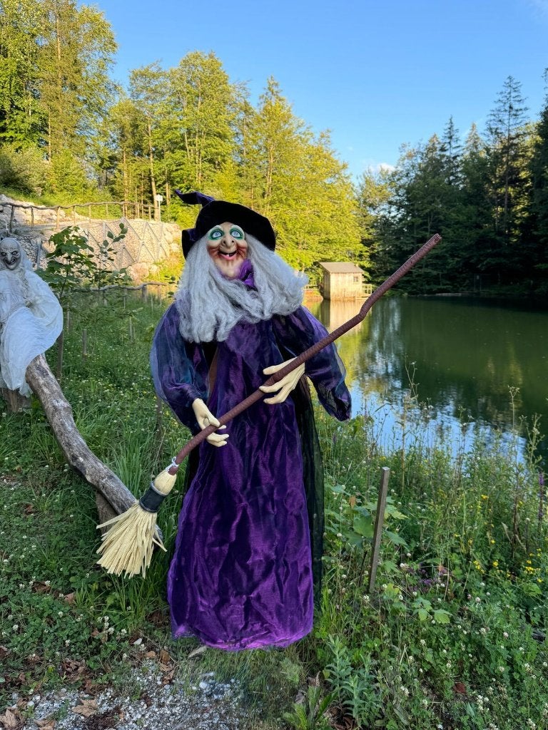 Europalms Halloween Witch - Geanimeerde Heks 175 cm, Hobby en Vrije tijd, Halloween of Griezel, ., Nieuw, Ophalen of Verzenden