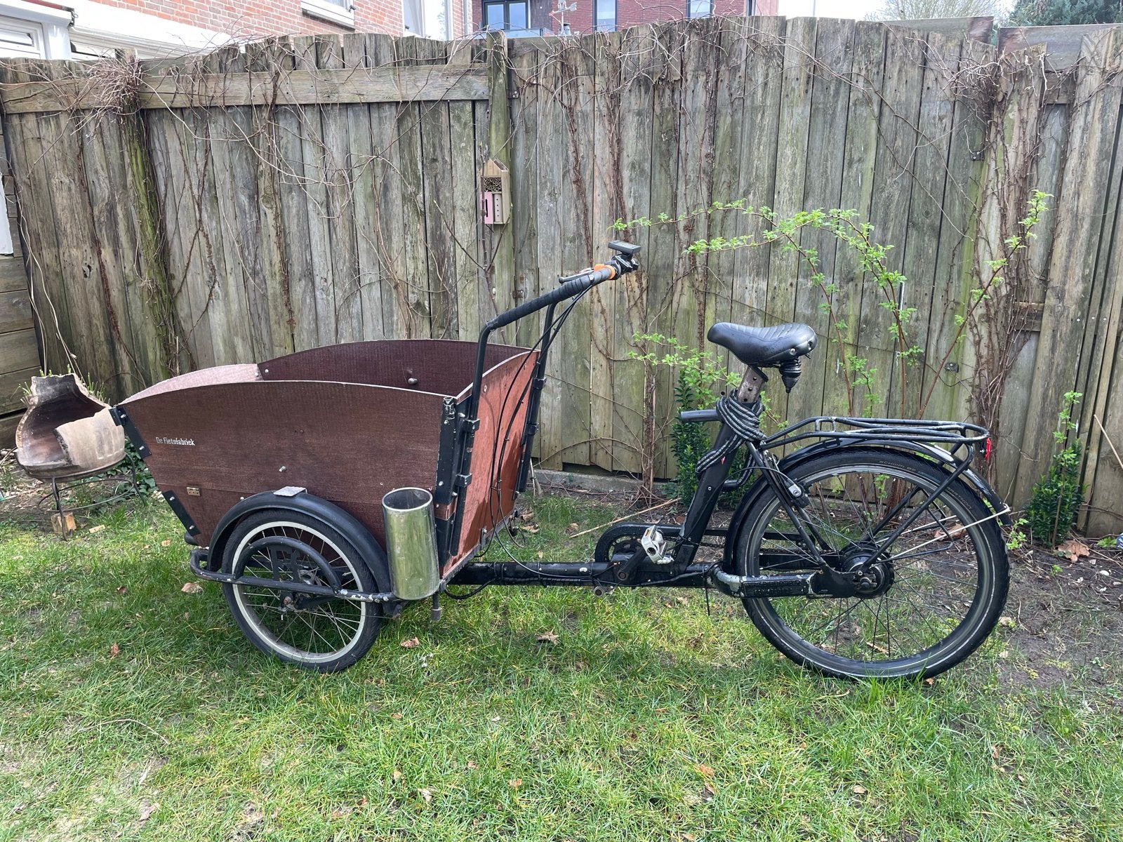 Elektrische bakfiets - opknapper met goede accu (2022), Ophalen, Gebruikt, Velgrem, Elektrisch