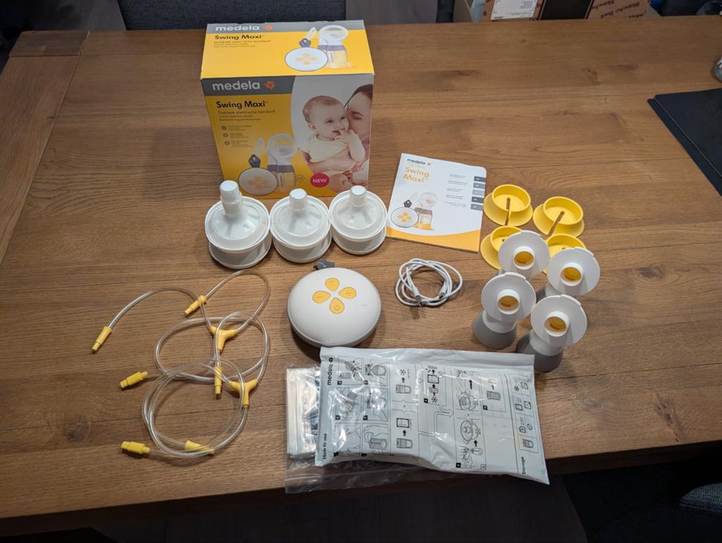 Medela Swing Maxi dubbele borstkolf + extra's, Ophalen of Verzenden, Zo goed als nieuw