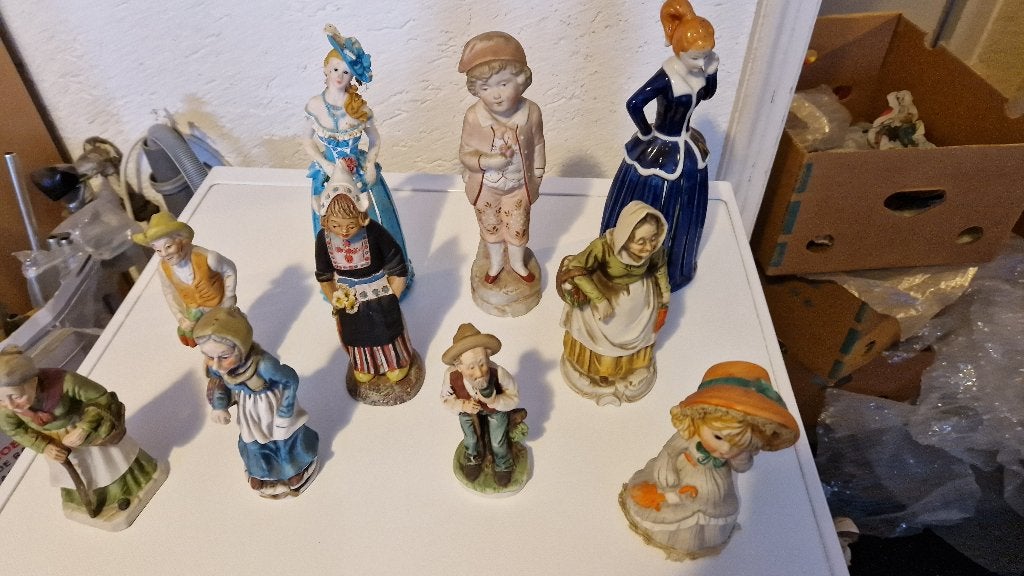 verzameling oude beeldjes, Verzamelen, Ophalen of Verzenden, Gebruikt, Mens