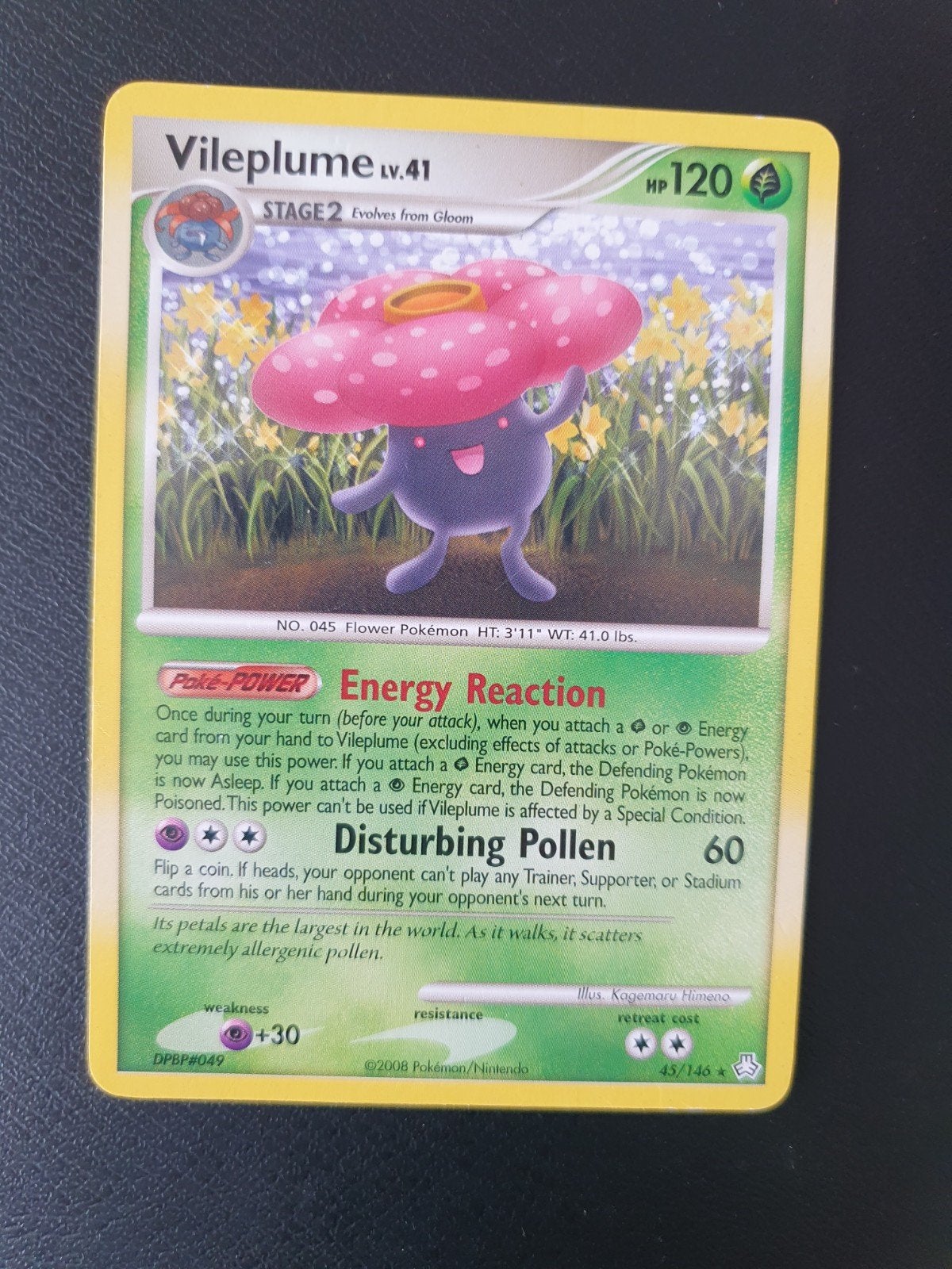 vileplume 45/146 pokemon kaart, Ophalen of Verzenden, Zo goed als nieuw, Losse kaart