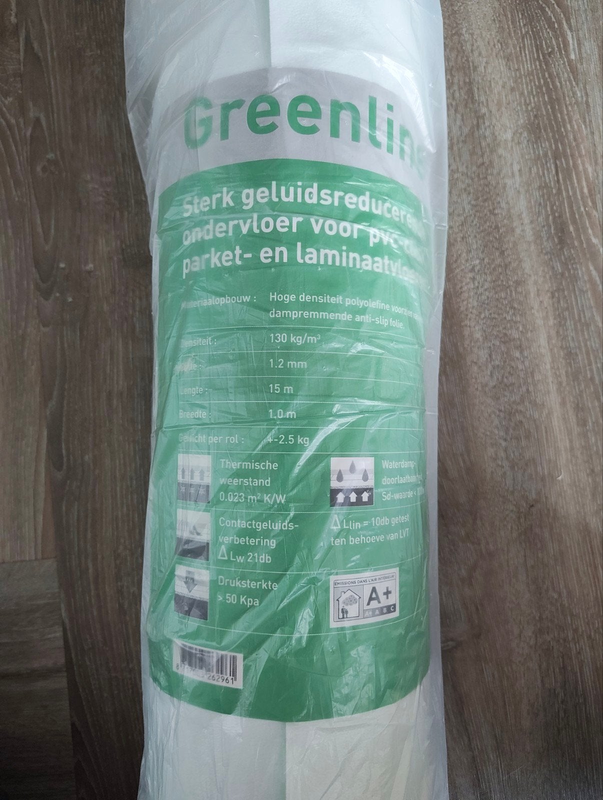 Greenline ondervloer 15m² + restant, Huis en Inrichting, Stoffering | Tapijten en Kleden, Ophalen, 50 tot 100 cm, Groen, Nieuw