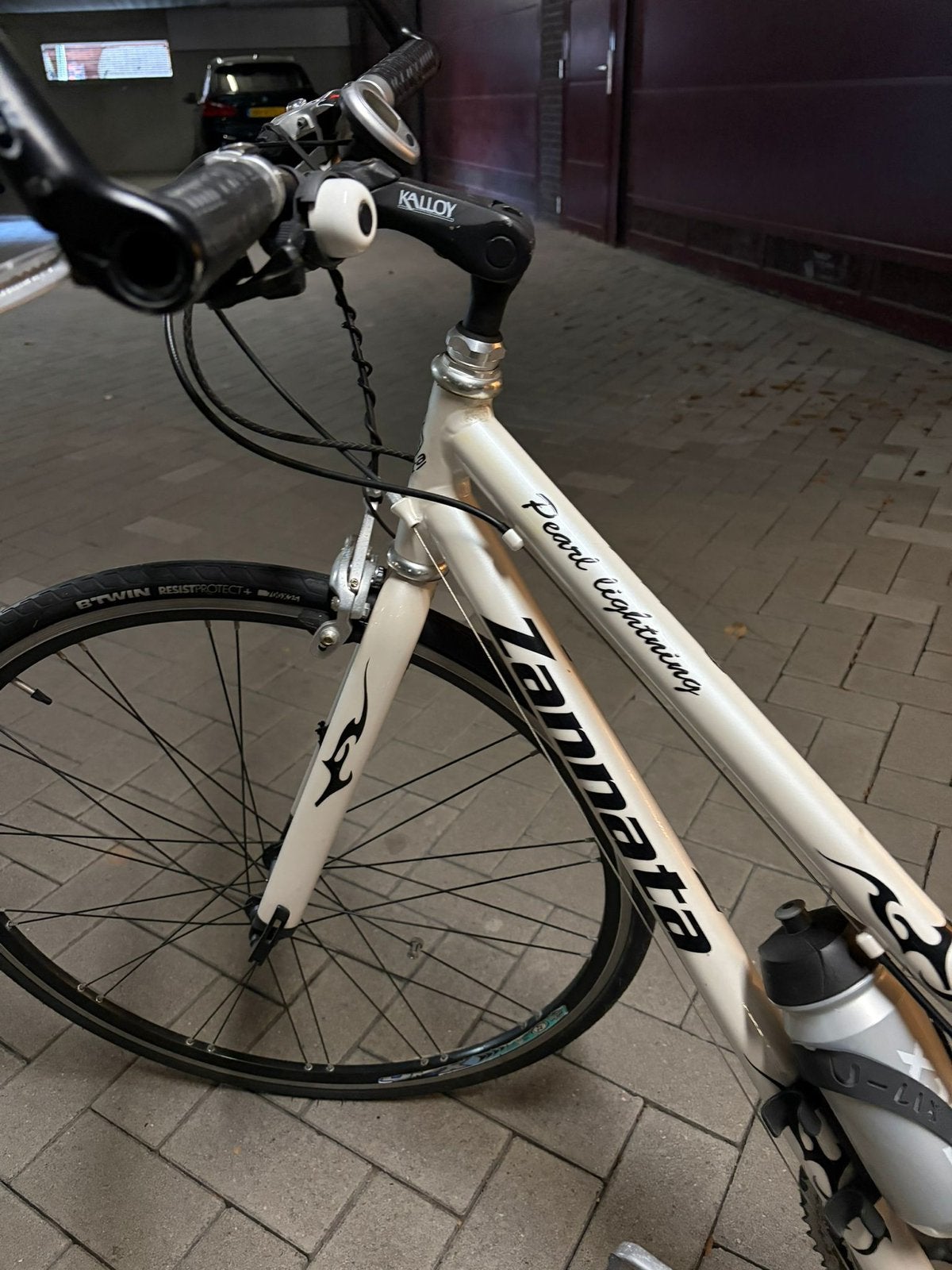 Wielren fiets met recht stuur, Fietsen en Brommers, Fietsen | Racefietsen, 28 inch, Gebruikt, Aluminium, 15 tot 20 versnellingen