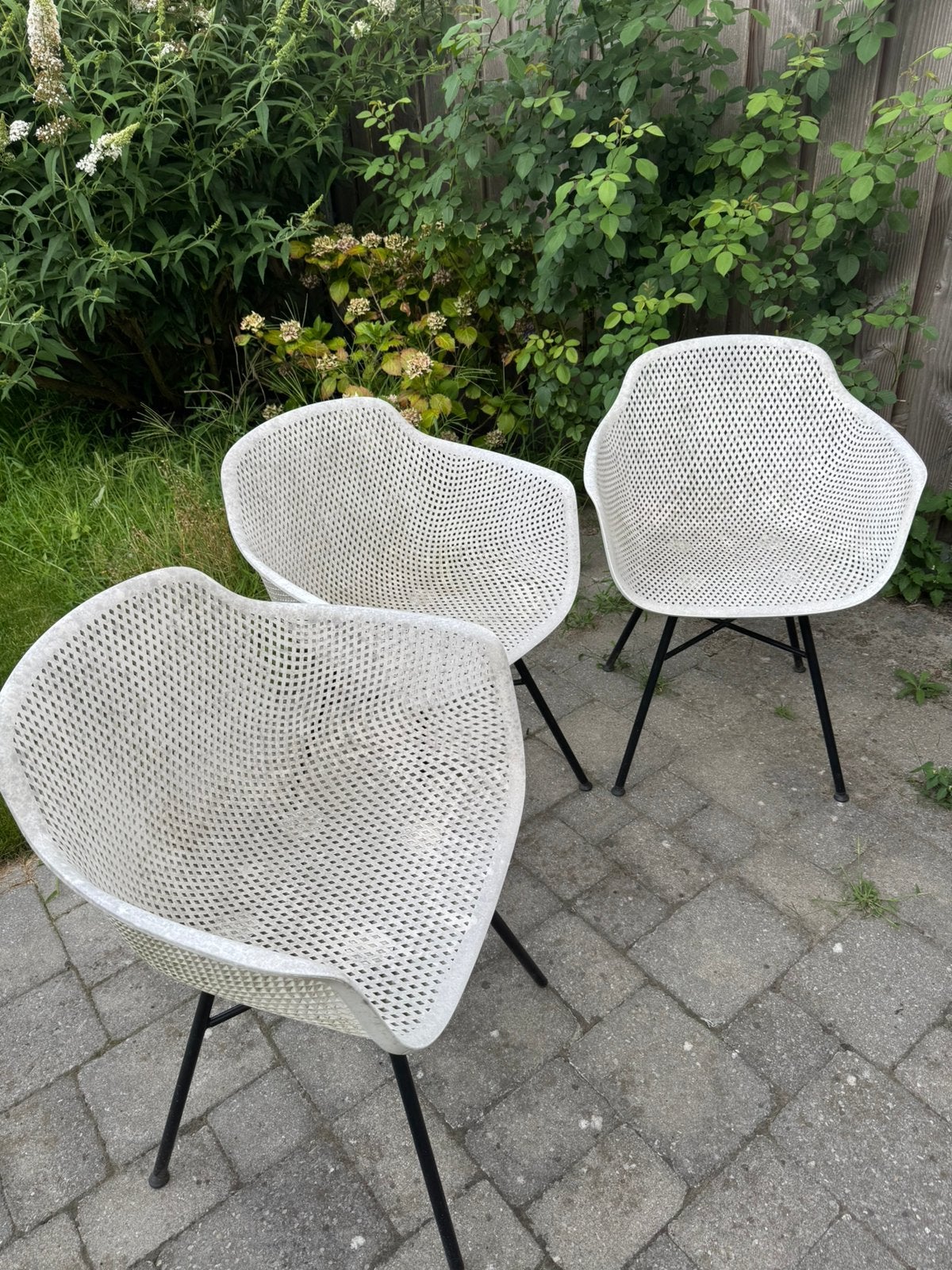 Tuinstoelen gebruikt, 4 stuks, Ophalen, Gebruikt, Kunststof