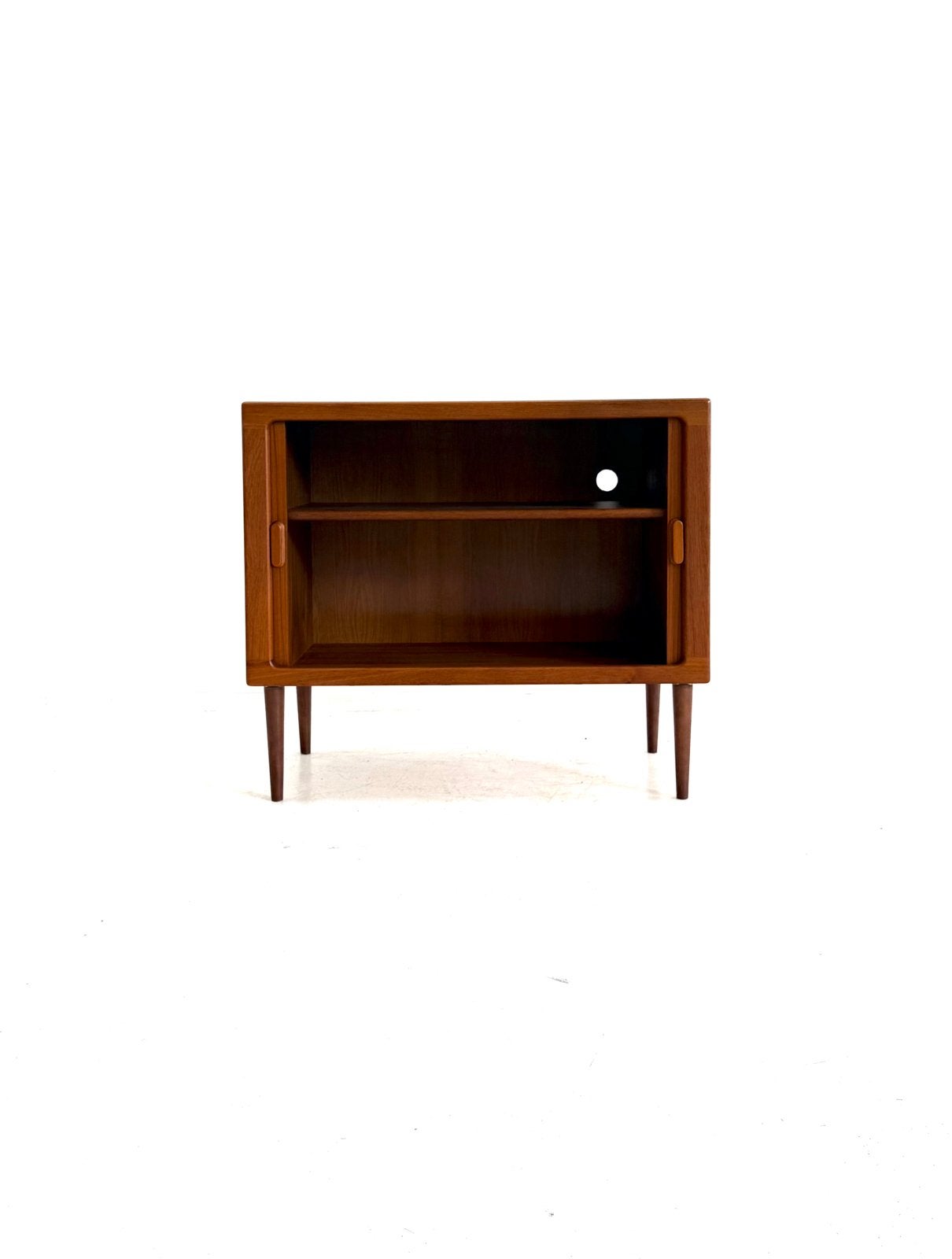 Vintage teakhouten sideboard, CFC Silkeborg ‘80, Met deur(en), 100 tot 150 cm, Vintage retro buisframe design rotan webbing papercord deens