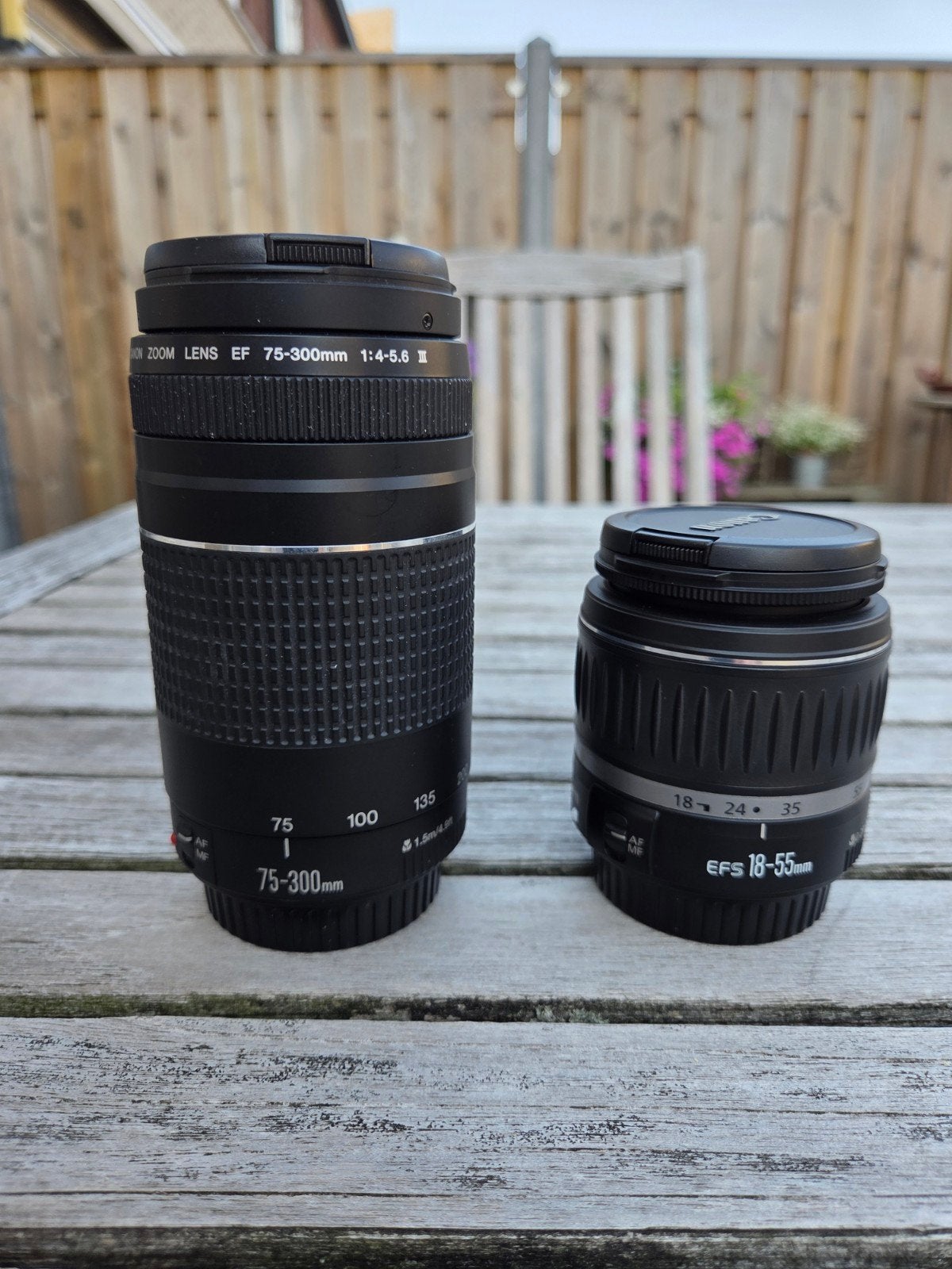 2 Canon lenzen: 75-300 & 18-55  EF fitting., Canon, Zo goed als nieuw, Autofocus, Canon EF