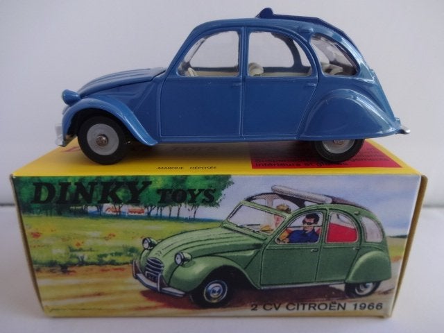 Citroen 2CV Blauw 1966 nr: 500 van Dinky Toys schaal 1:43, Ophalen of Verzenden, Nieuw, Auto, Dinky Toys