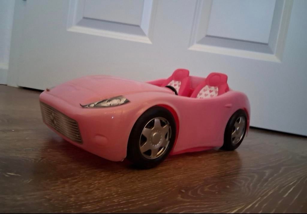 Roze Barbie Cabrio Auto - Perfect voor Avontuurlijke Barbie, Ophalen of Verzenden, Gebruikt