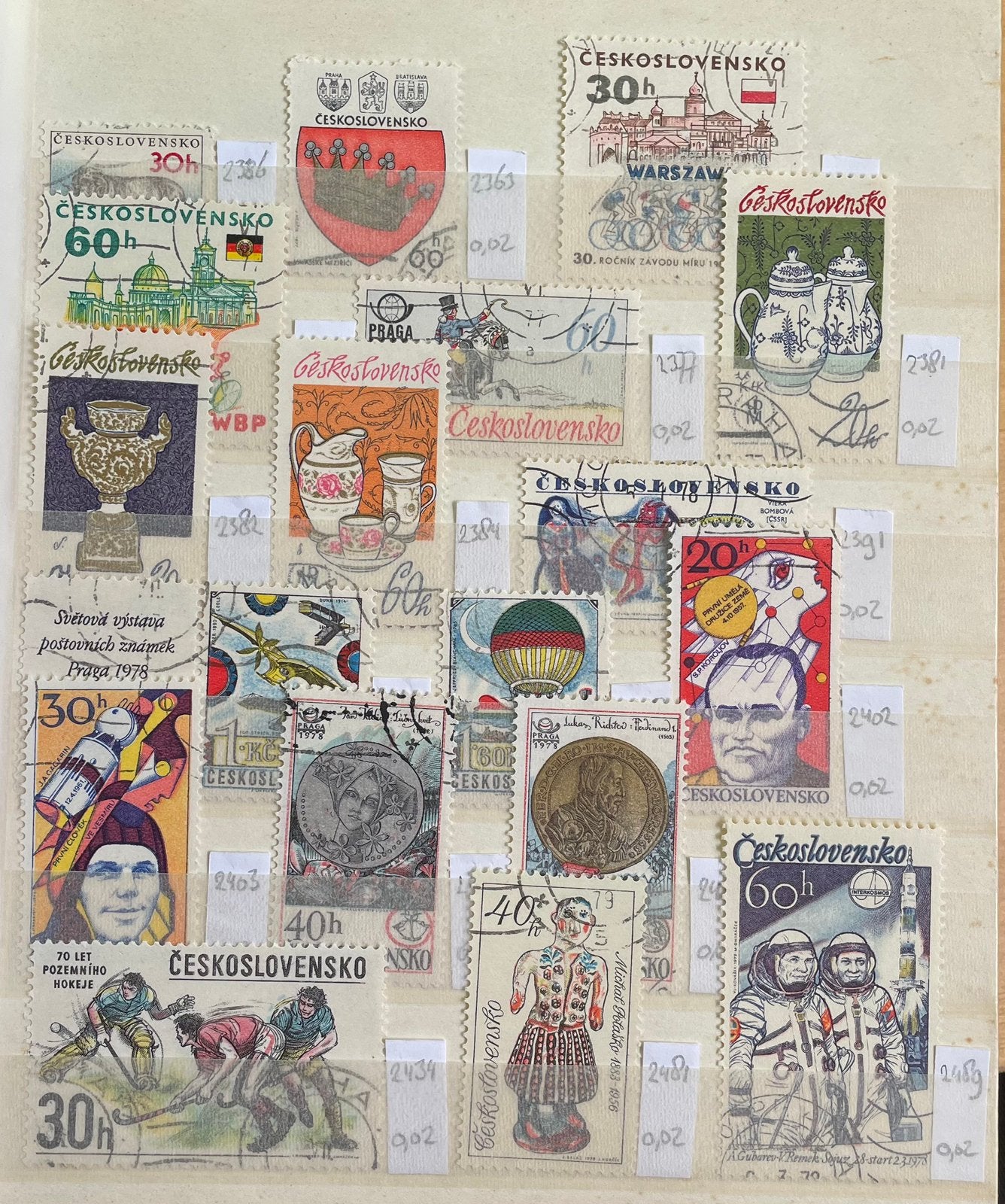 Kaveltje postzegels Tsjechoslowakije 1976-1983, Ophalen of Verzenden, Buitenland