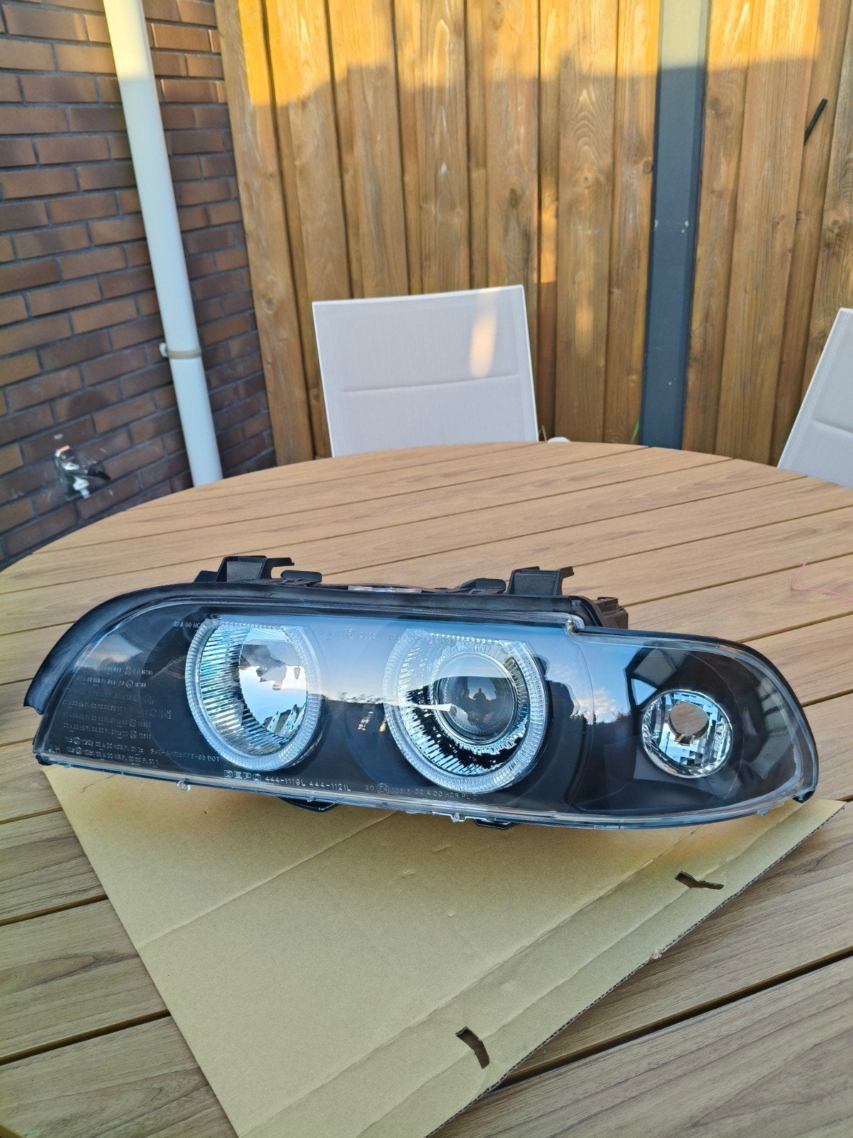 DEPO E39 Angel Eyes Koplampen - Nieuwstaat, Auto-onderdelen, Ophalen of Verzenden, Nieuw, BMW