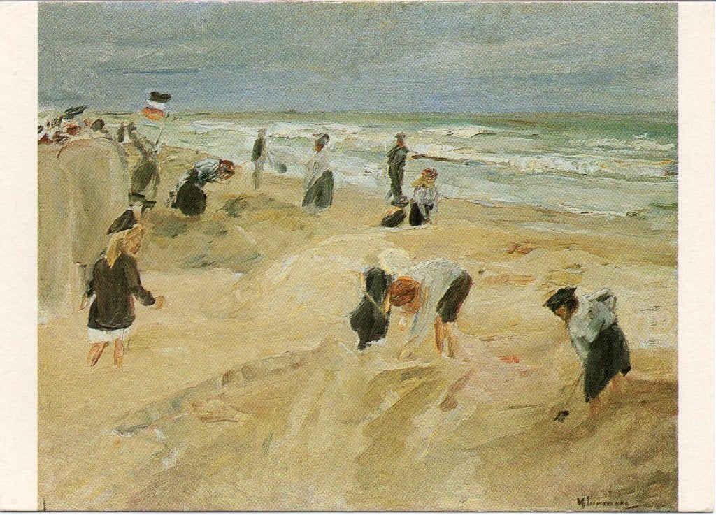 Noordwijk  Strandszene in Noordwijk 1908, Ophalen of Verzenden, 1980 tot heden, Ongelopen, Zuid-Holland