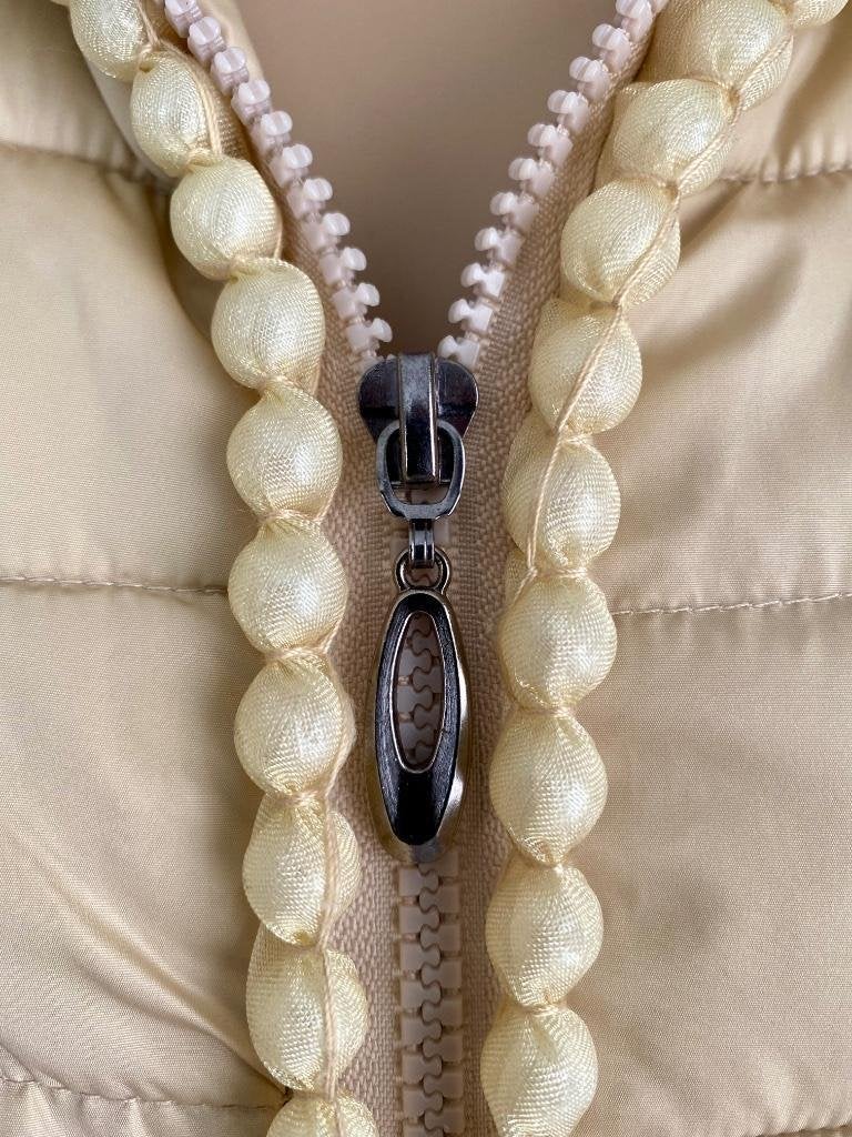 H755 Elisabetta Franchi maat 40=M jas winterjas jack beige, Maat 38/40 (M), Elisabetta Franchi, Beige, Ophalen of Verzenden