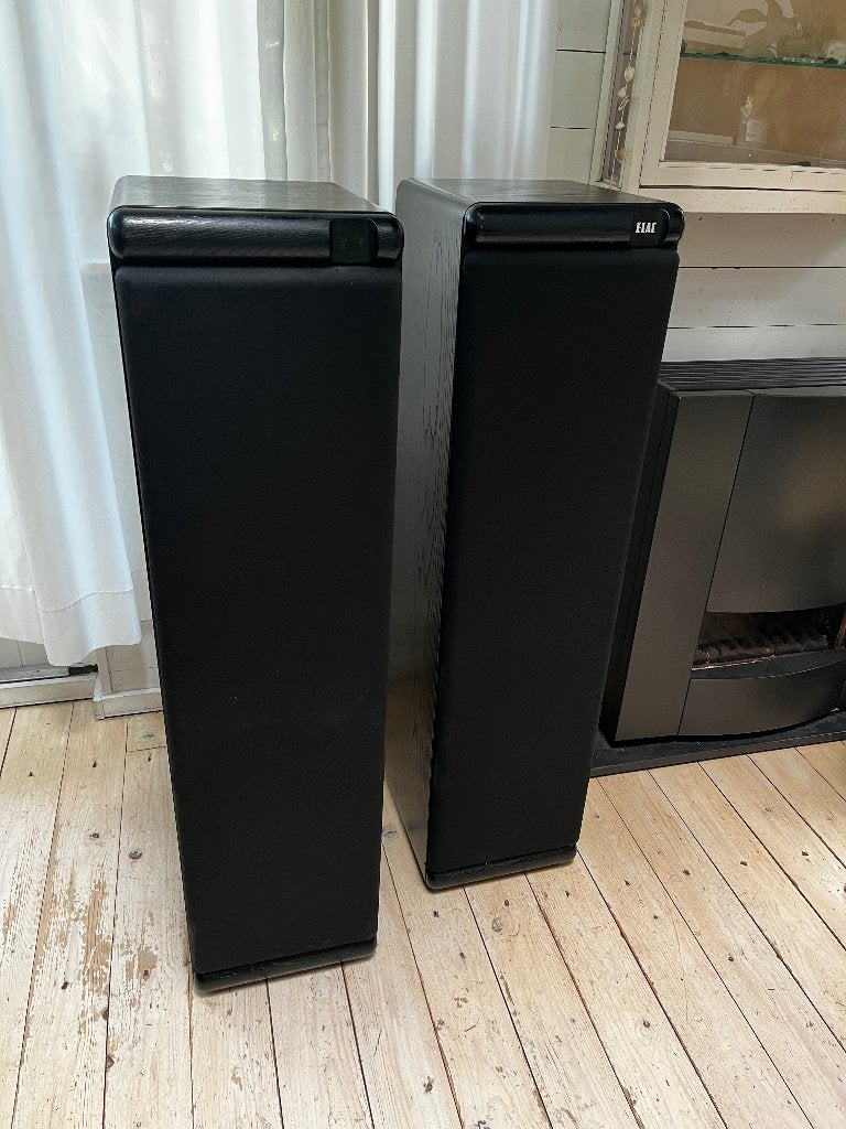 Elac el150 vloerstaander zwart, Vloerstaande luidspreker, Gebruikt, 120 tot 150 watt, Ophalen