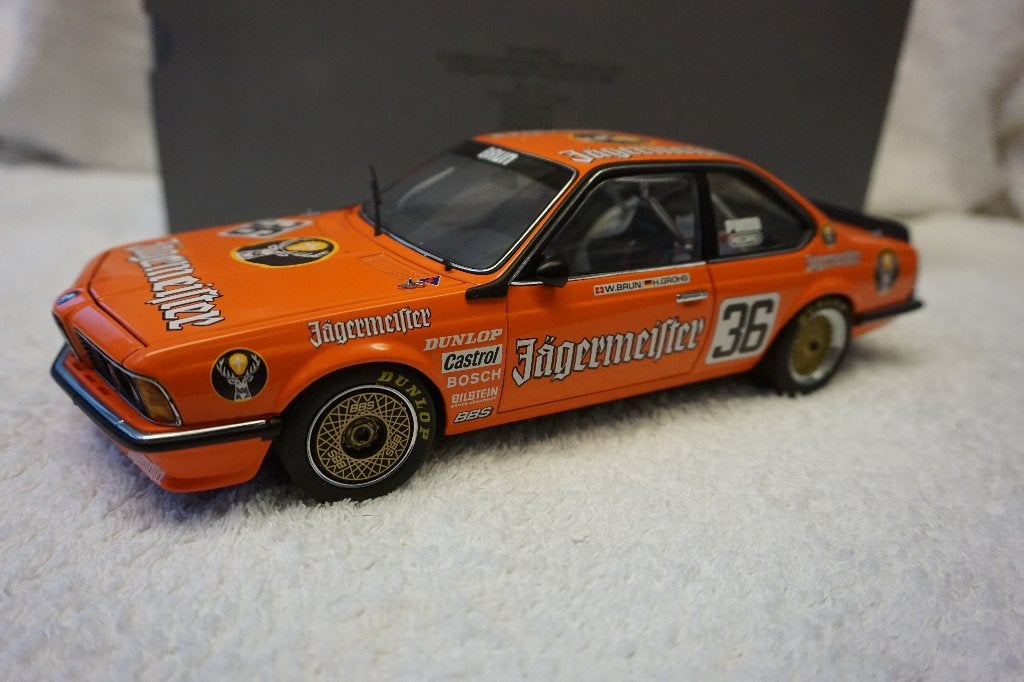 BMW E24 635CSI JAGERMEISTER ETCC 1984 #36 AUTOART 1:18, Ophalen of Verzenden, Zo goed als nieuw, Auto, Autoart