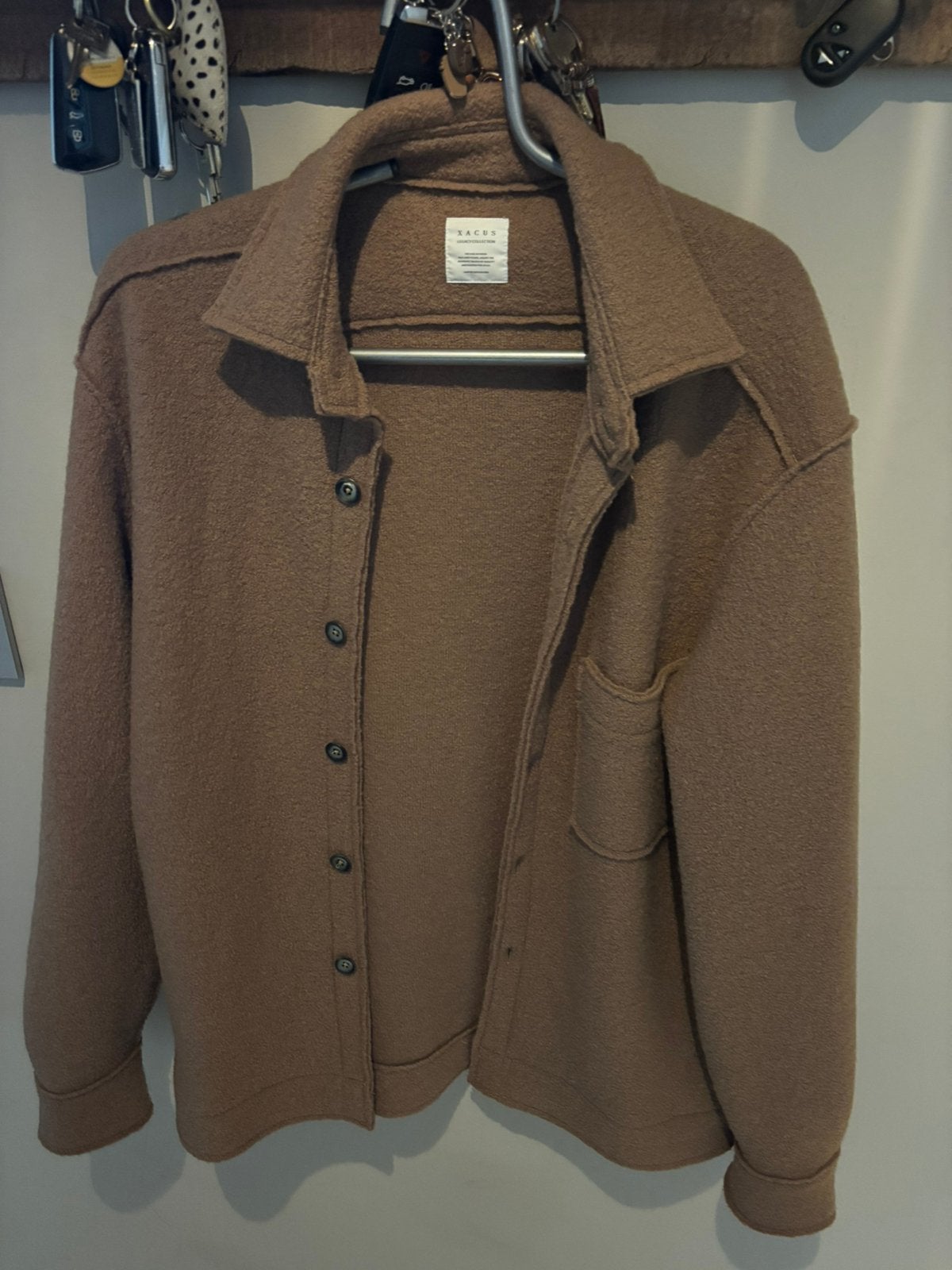 Prachtige jas/overshirt lichtbruin merk Xacus maat m, Ophalen of Verzenden, Zo goed als nieuw, Maat 52/54 (L), Bruin