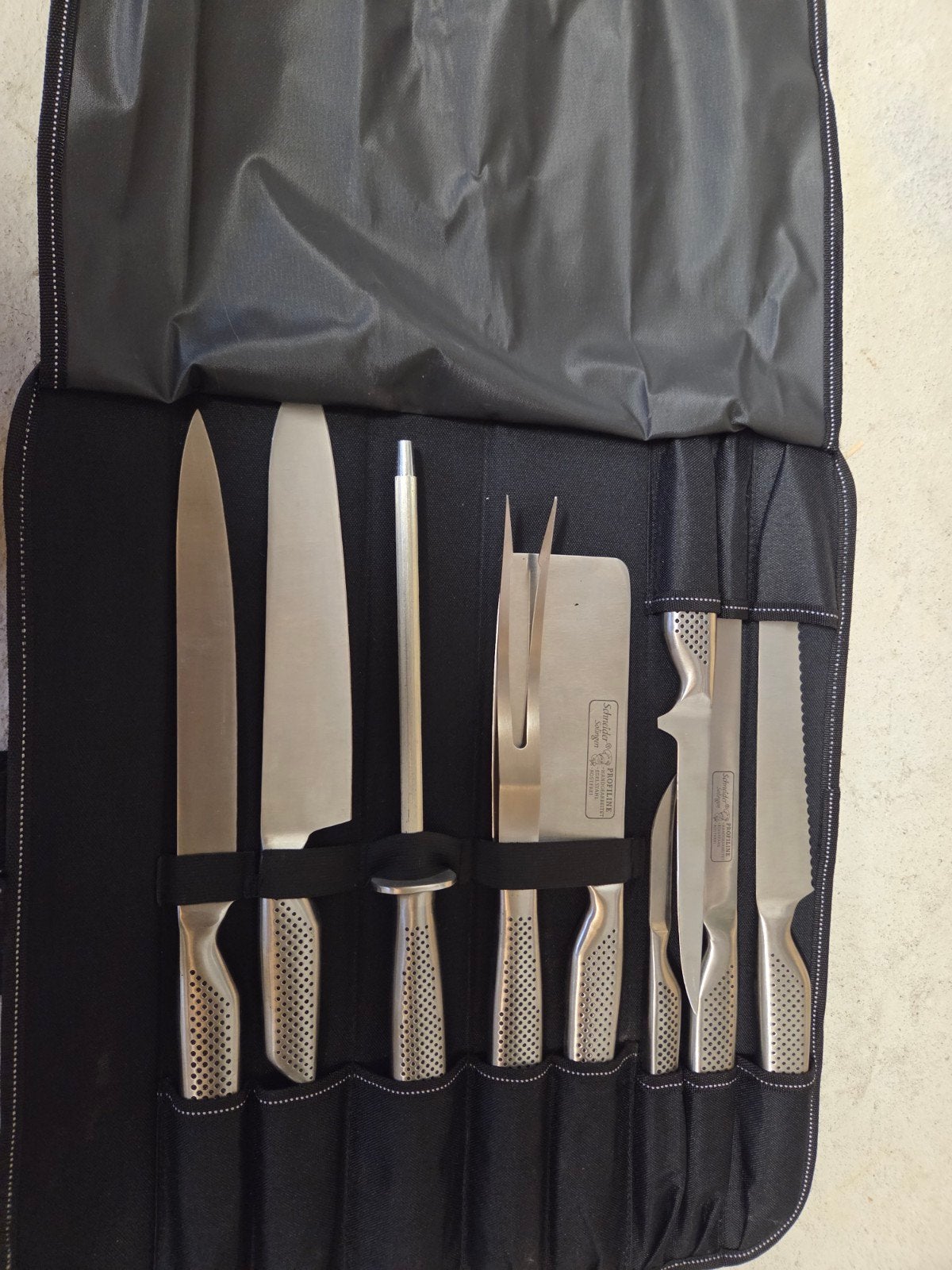 9 delig messen set, Ophalen