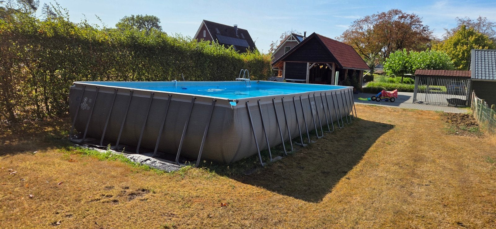 Intex Ultra Frame zwembad 975x488x132 incl zandfilterpomp, Tuin en Terras, Ophalen, Gebruikt, 200 tot 300 cm, 80 tot 120 cm