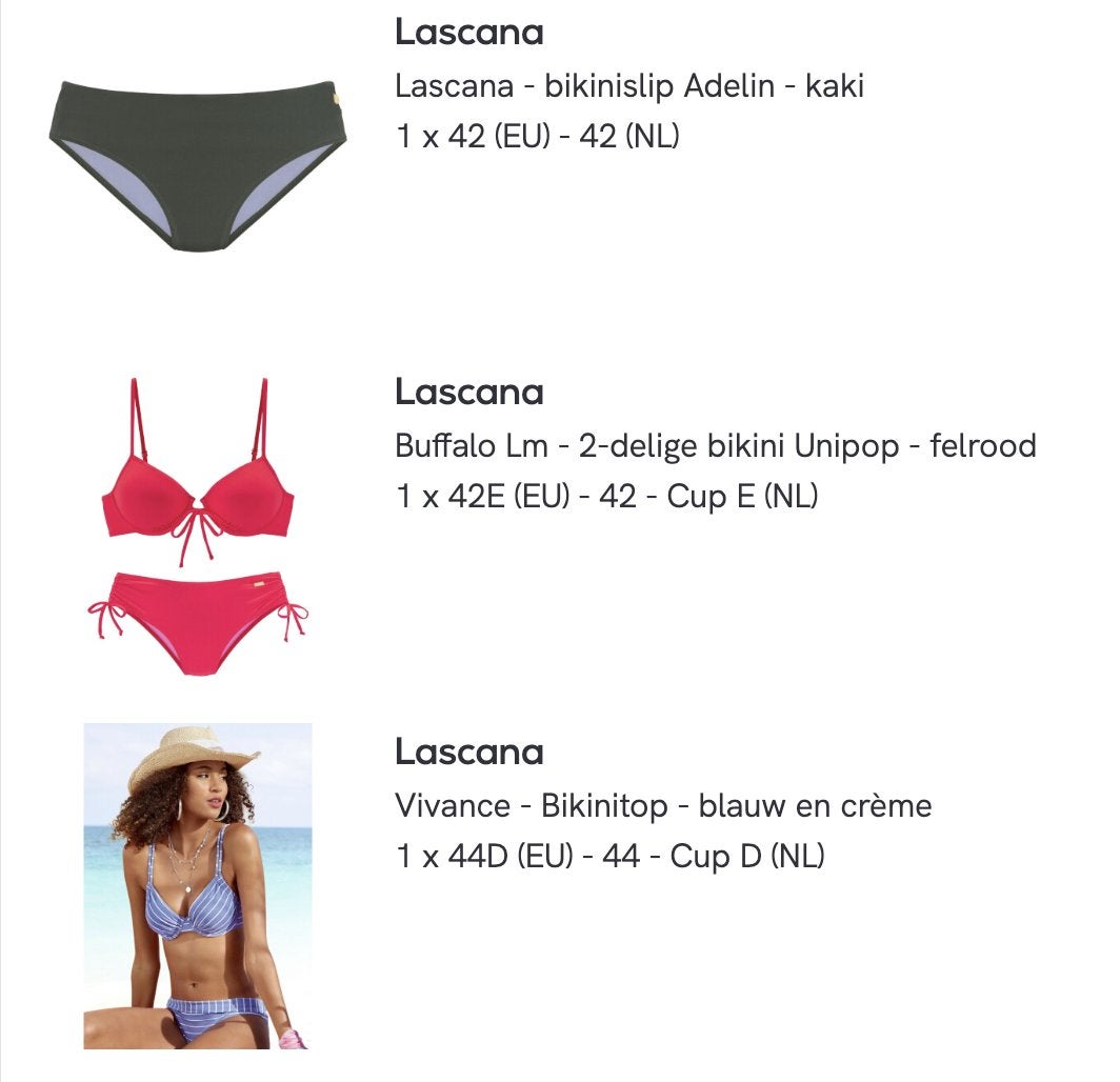Grote collectie Lascana bikini's en bh's voor grotere maten, Kleding | Dames, Badmode en Zwemkleding, Ophalen of Verzenden, Nieuw