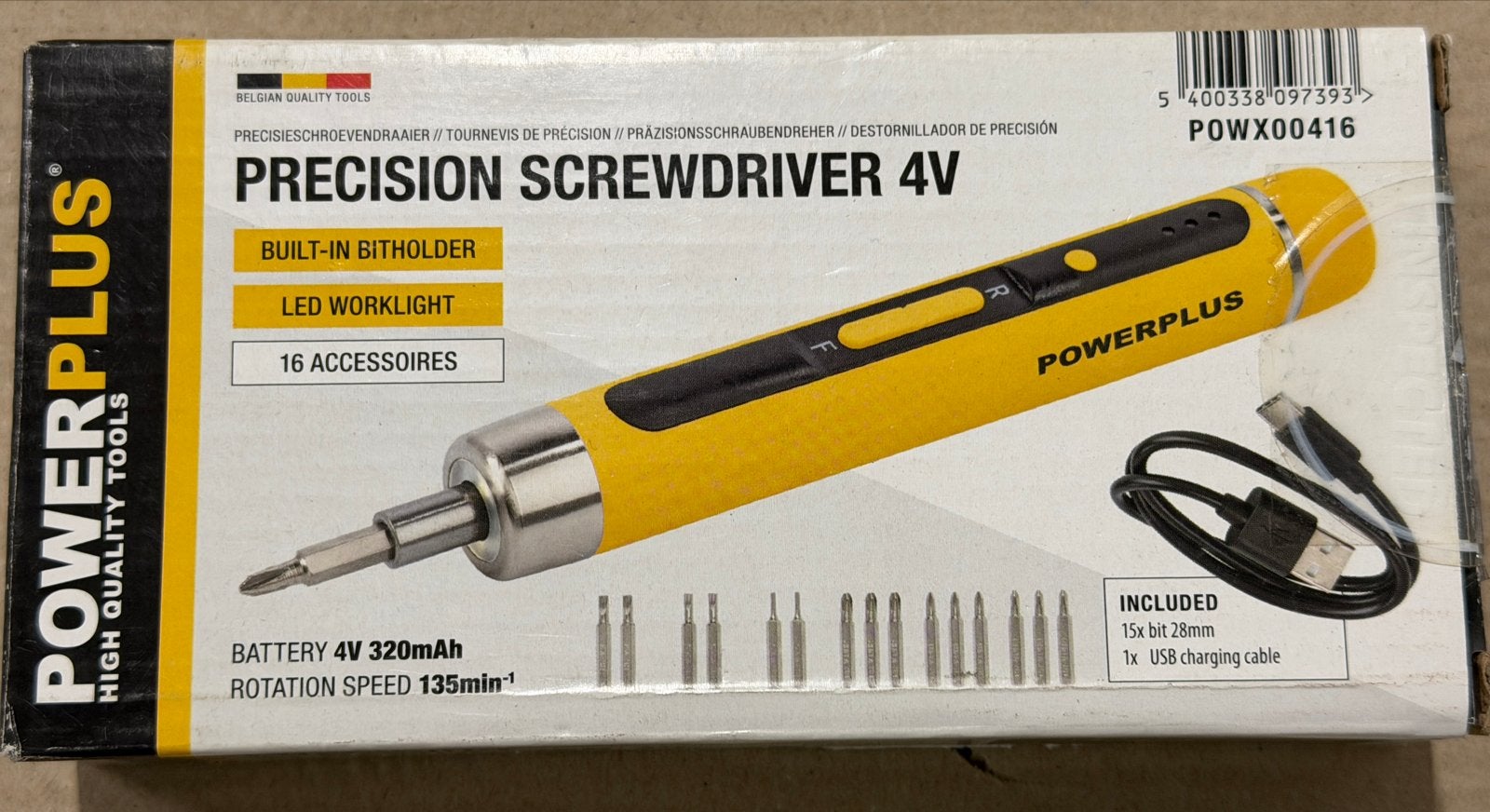 Nieuw Powerplus POWX00416 Precisie Schroevendraaier 4V, Ophalen of Verzenden, Nieuw, Schroevendraaier, Overige merken