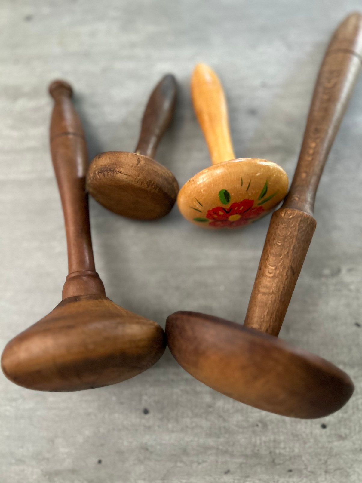 4 Vintage hout stoppaddestoel sokkenstopper pr. voor 4 stuks, Ophalen of Verzenden