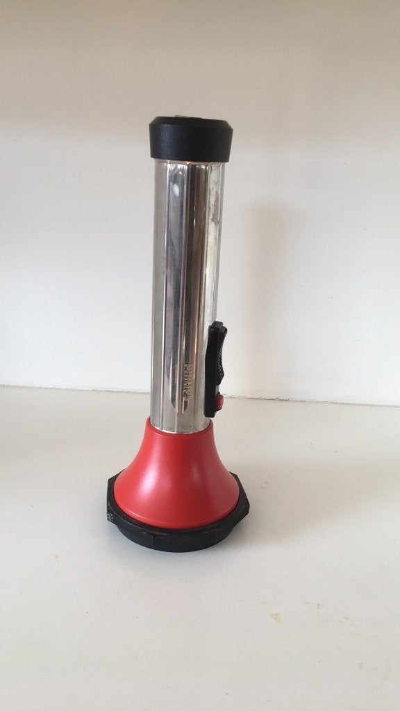 Vintage zaklamp Made in Italy, Ophalen of Verzenden, Gebruikt, Batterij
