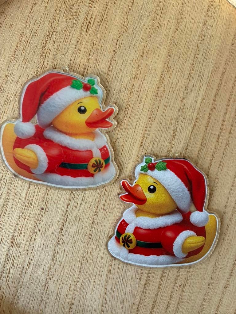 Badeendjes verzameling? Twee kerstman badeend kerstbal Nieuw, Diversen, Kerst, Nieuw, Ophalen of Verzenden