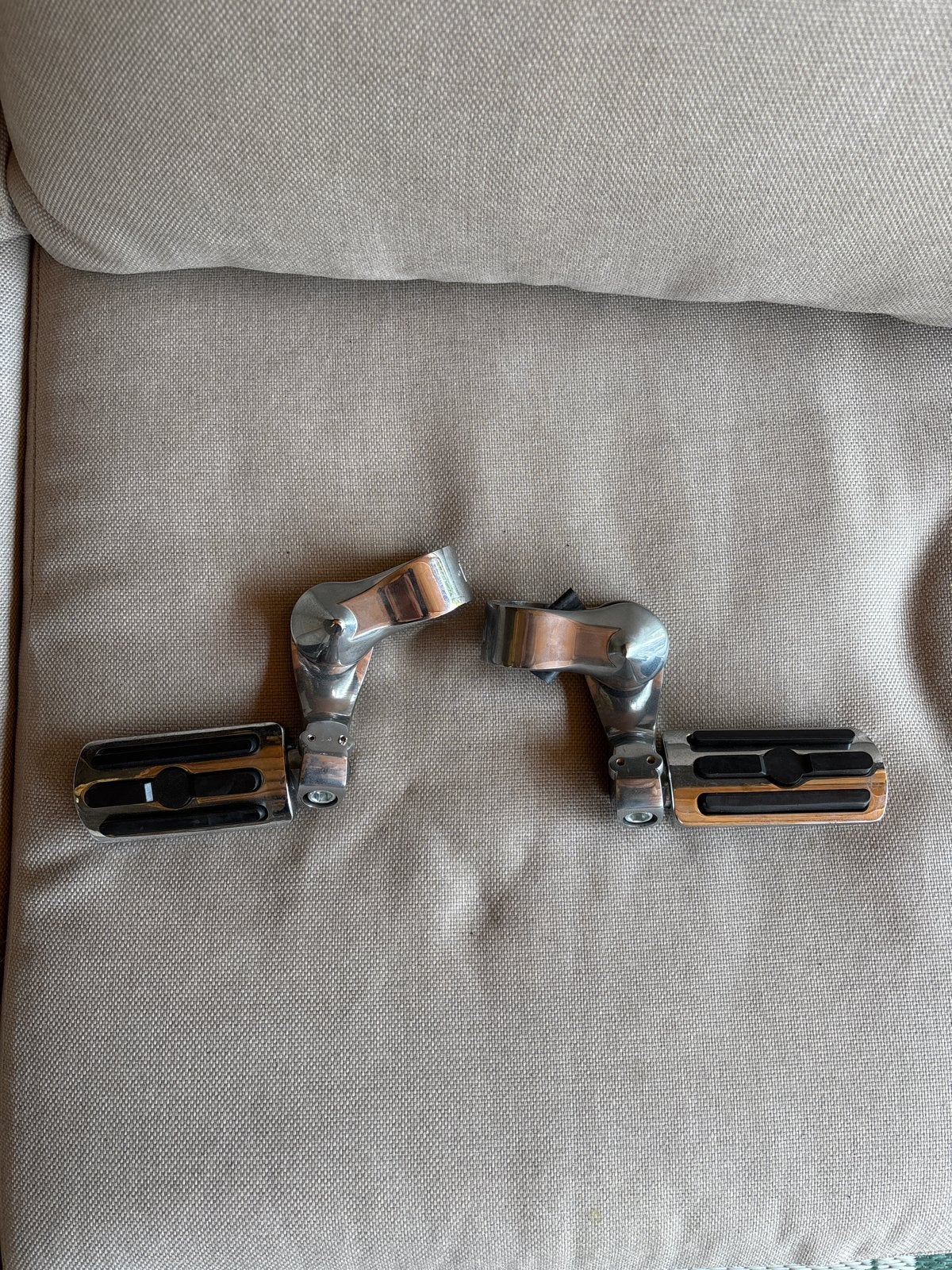 Motorfiets Voetsteunen Set Chroom highway steps Harley pegs, Ophalen of Verzenden, Gebruikt