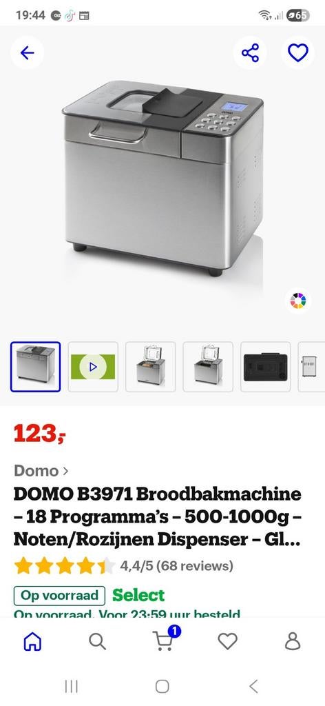 Domo B3971 Broodbakmachine, Witgoed en Apparatuur, Broodbakmachines, Ophalen of Verzenden