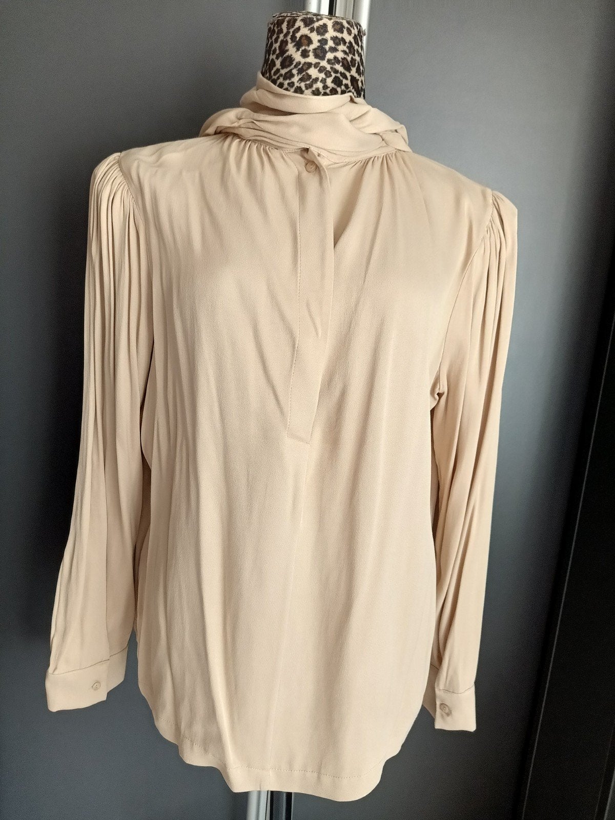 Ibana Blouse Maat 38, Maat 38/40 (M), Verzenden, Beige, Zo goed als nieuw