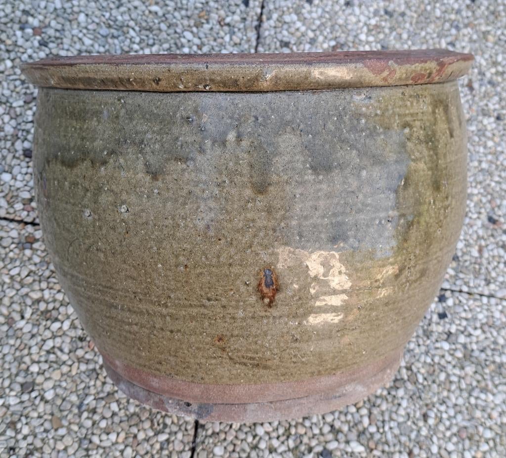 Geglazuurde pot, Tuin en Terras, Gebruikt, Rond, Minder dan 40 cm, Ophalen
