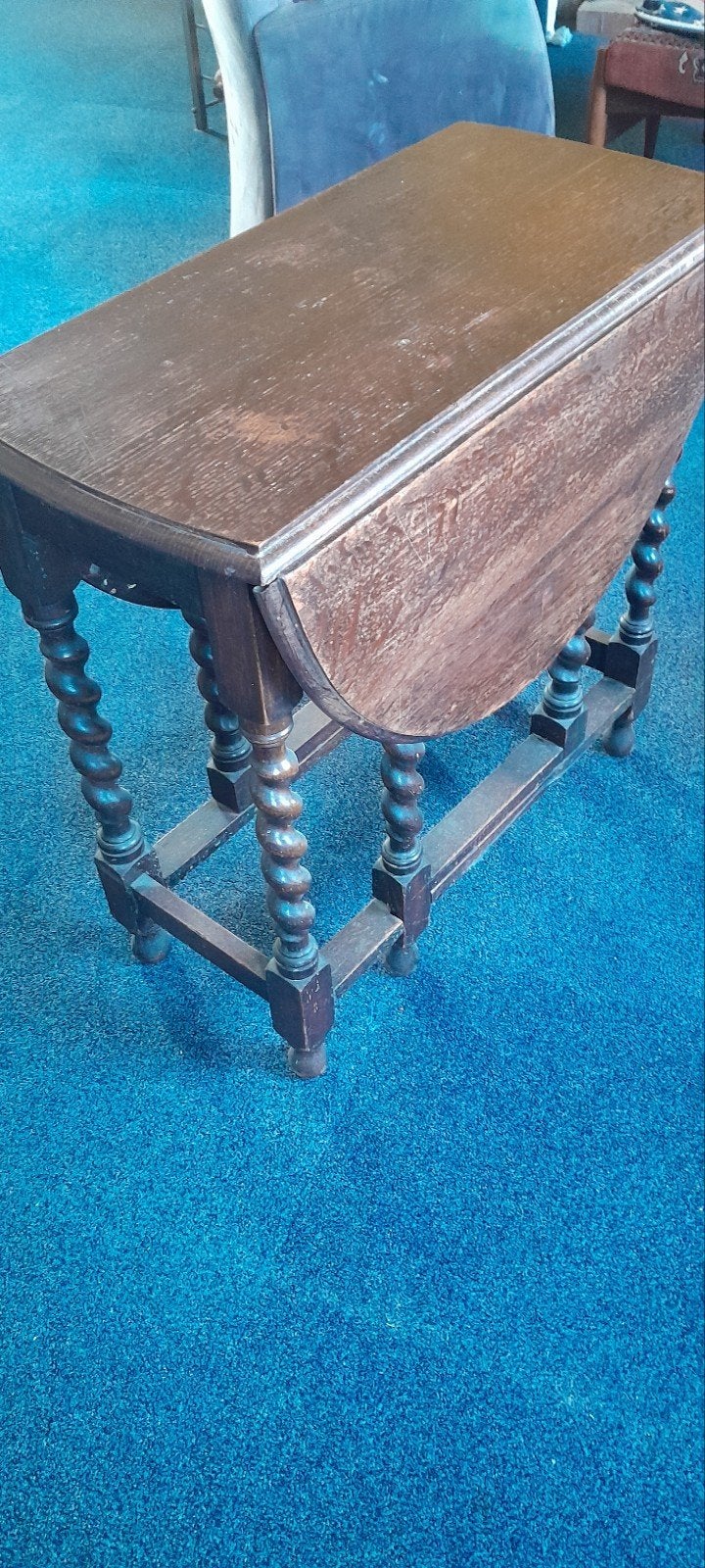 Engelse hangoor/site tafel ingeklapt 76x38  uitgeklapt 105cm, Ophalen, Rechthoekig, 100 tot 150 cm, 50 tot 100 cm