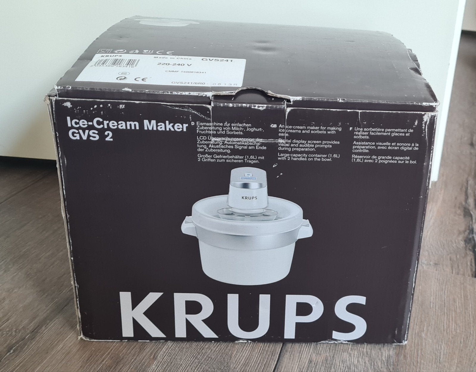 Krups GVS 2 IJsmachine - Zo goed als nieuw, Witgoed en Apparatuur, IJsmachines, Ophalen, Zo goed als nieuw
