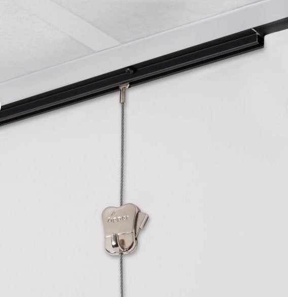 2x Stas Ophangsysteem Schilderijen U-Rail Zwart 150 cm, Ophalen, Nieuw, 125 cm of meer, Schilderij