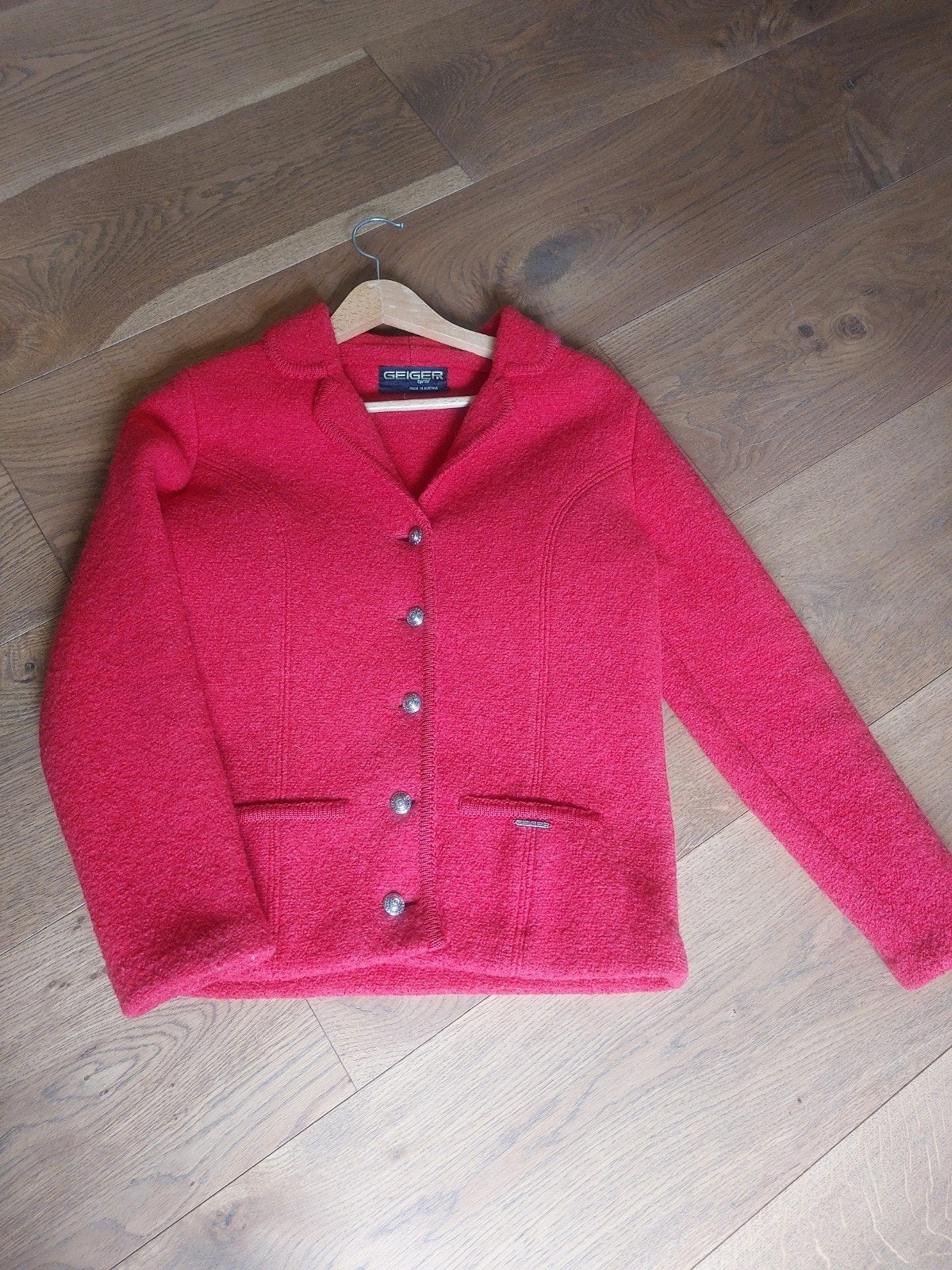 Wollen jasje Geiger, Kleding | Dames, Ophalen of Verzenden, Zo goed als nieuw, Maat 42/44 (L), Rood