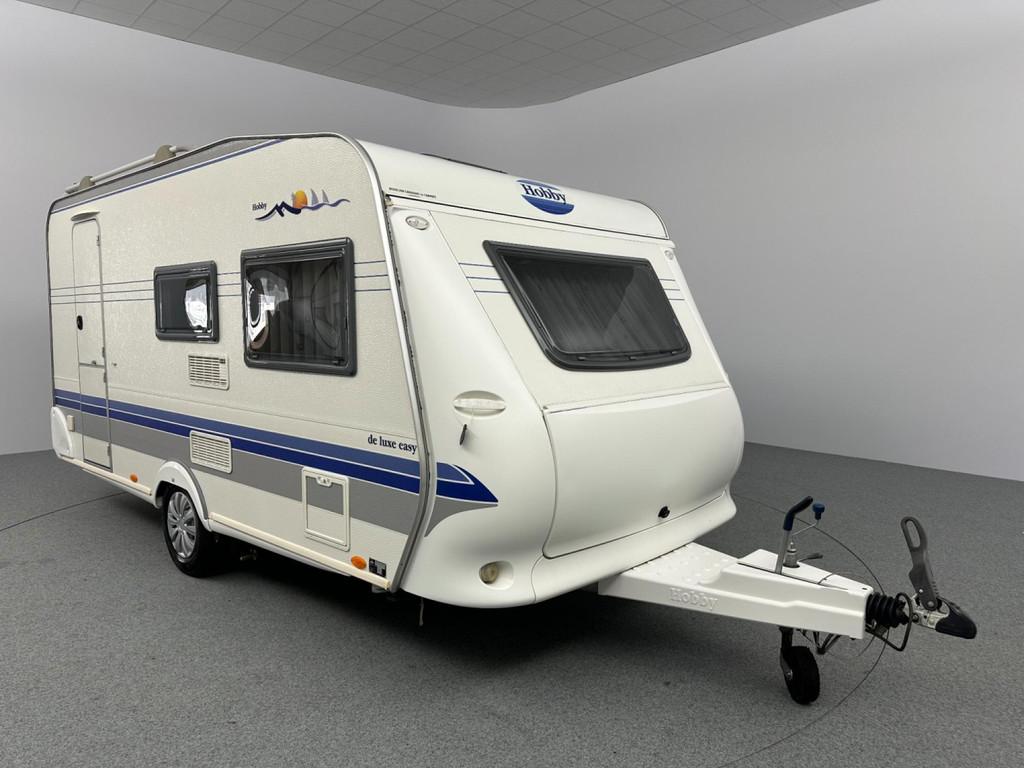 Hobby De Luxe Easy 440 SF Mover Voortent, Caravans en Kamperen, Caravans, Mover, Vast bed, Hobby, Bedrijf