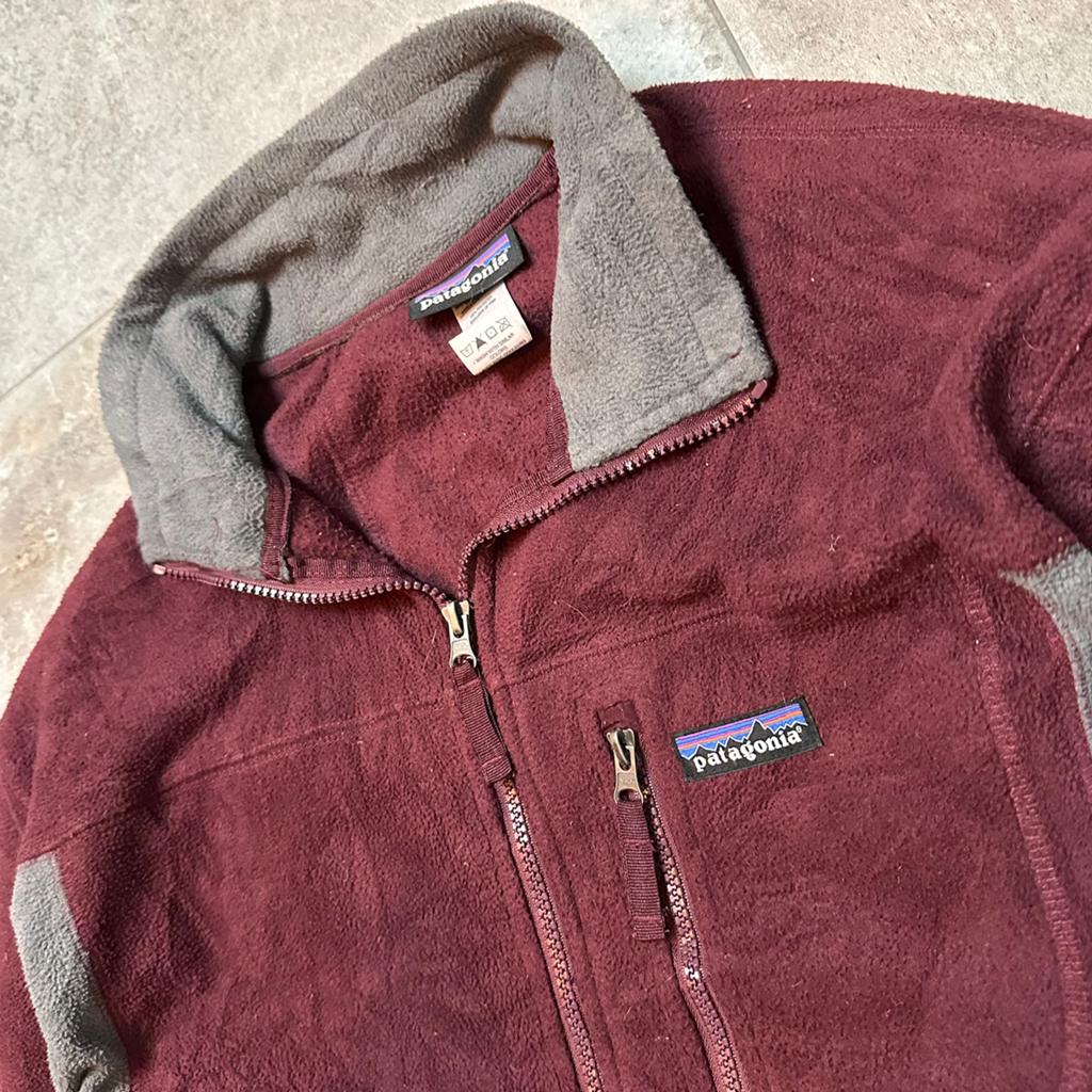 Patagonia Synchilla Fleece Hoodie Burgundy Grey Size L, Ophalen of Verzenden, Zo goed als nieuw, Maat 52/54 (L), Grijs