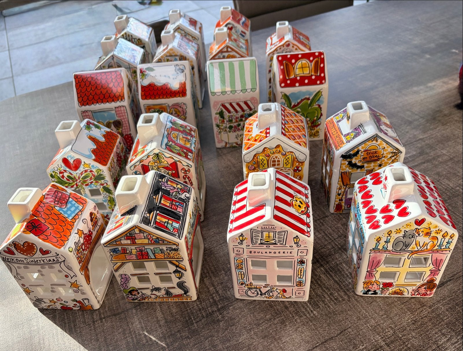 Blond Amsterdam huisjes - Diverse ontwerpen, Ophalen, Meerkleurig, Overige stijlen, Zo goed als nieuw