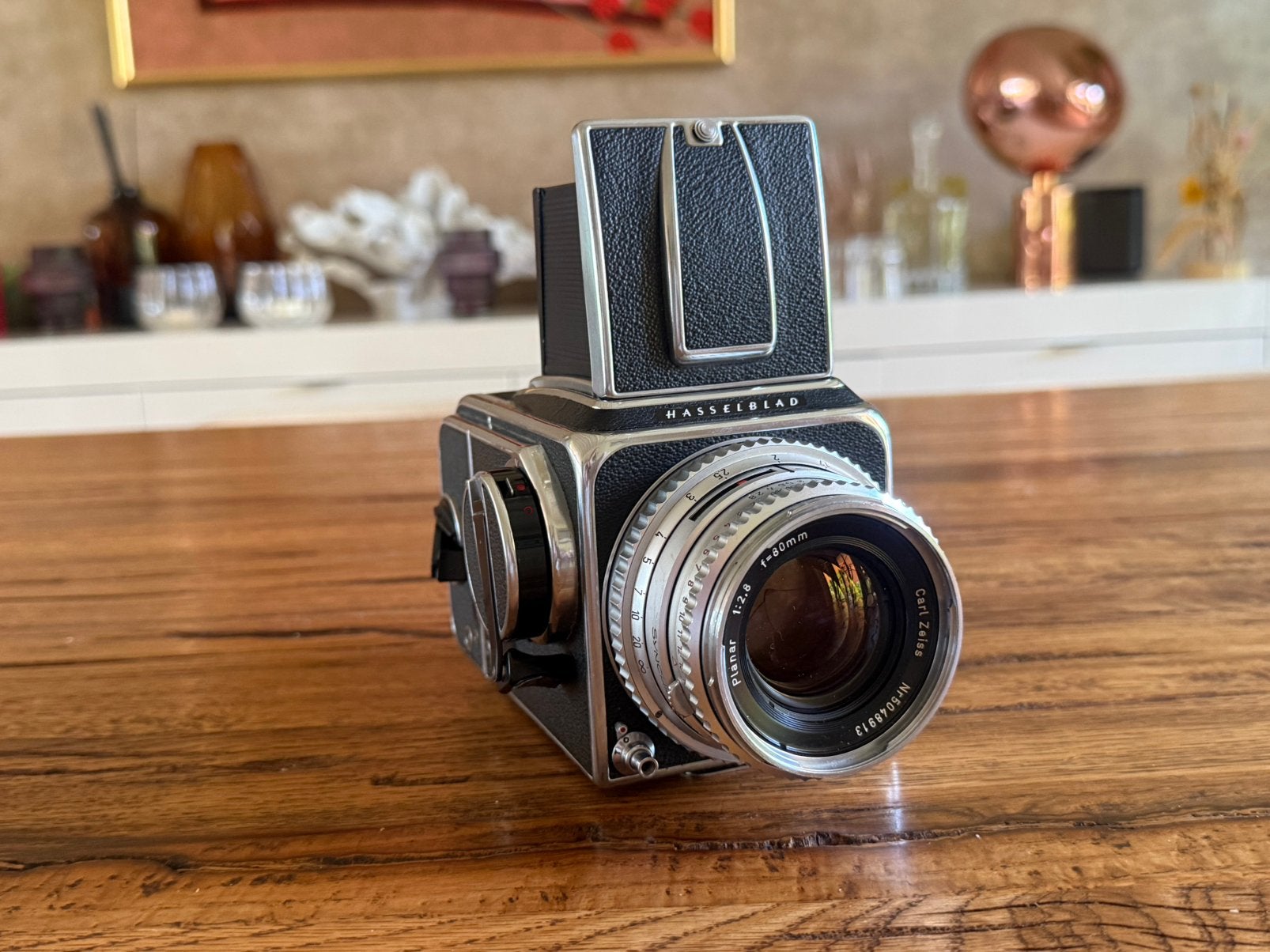 Hasselblad 500 c met 80 mm objectief, Audio, Tv en Foto, Fotocamera's Analoog, Ophalen of Verzenden, Gebruikt, Spiegelreflex, Overige Merken